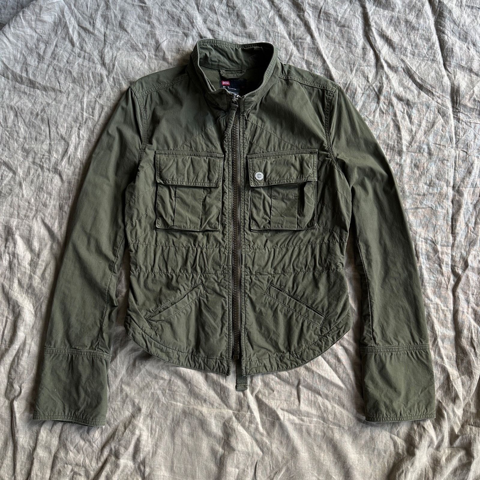 Diesel Diesel Women's Utility Zip Jacket Army Green Workwear Style Size M / US 6-8 / IT 42-44 - 1 Thumbnail