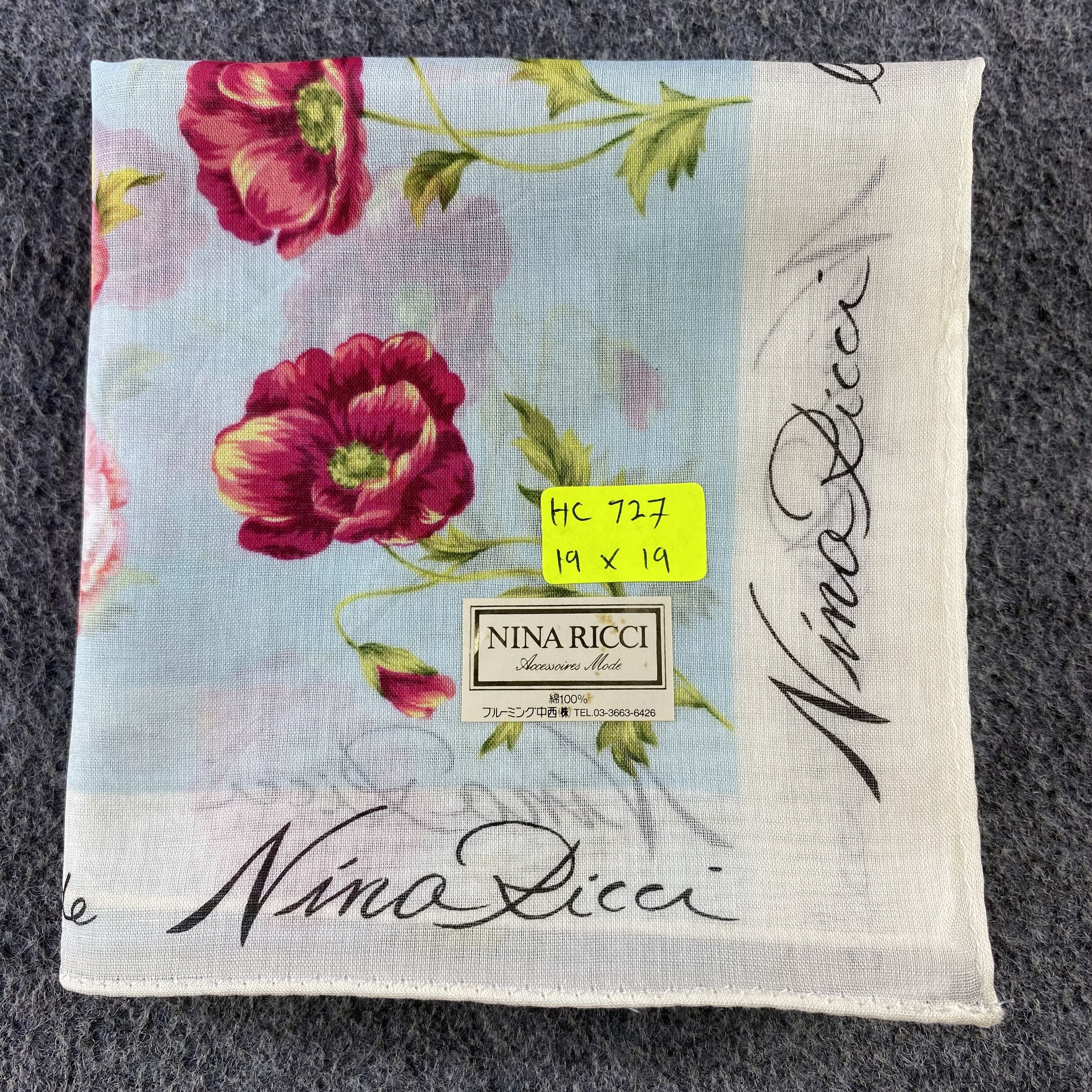 Nina Ricci × Vintage Nina Ricci Handkerchief/Neckerchief/Bandana HC727 Size ONE SIZE - 5 Thumbnail