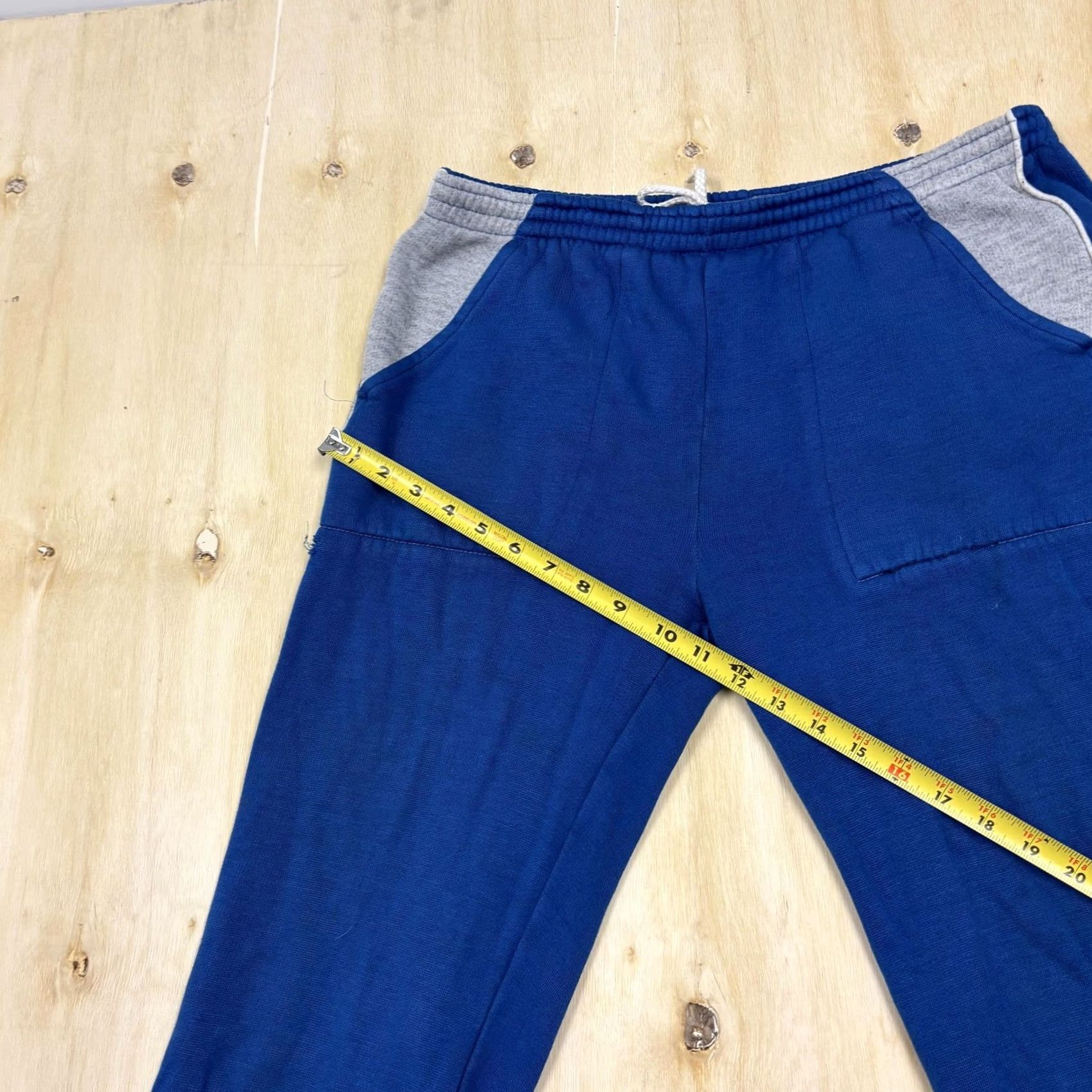 Vintage Line Up Sweatpants Mens L Blue Fleece Joggers Elastic Waist Pockets Regular Fit Adult Size US 33 - 7 Thumbnail