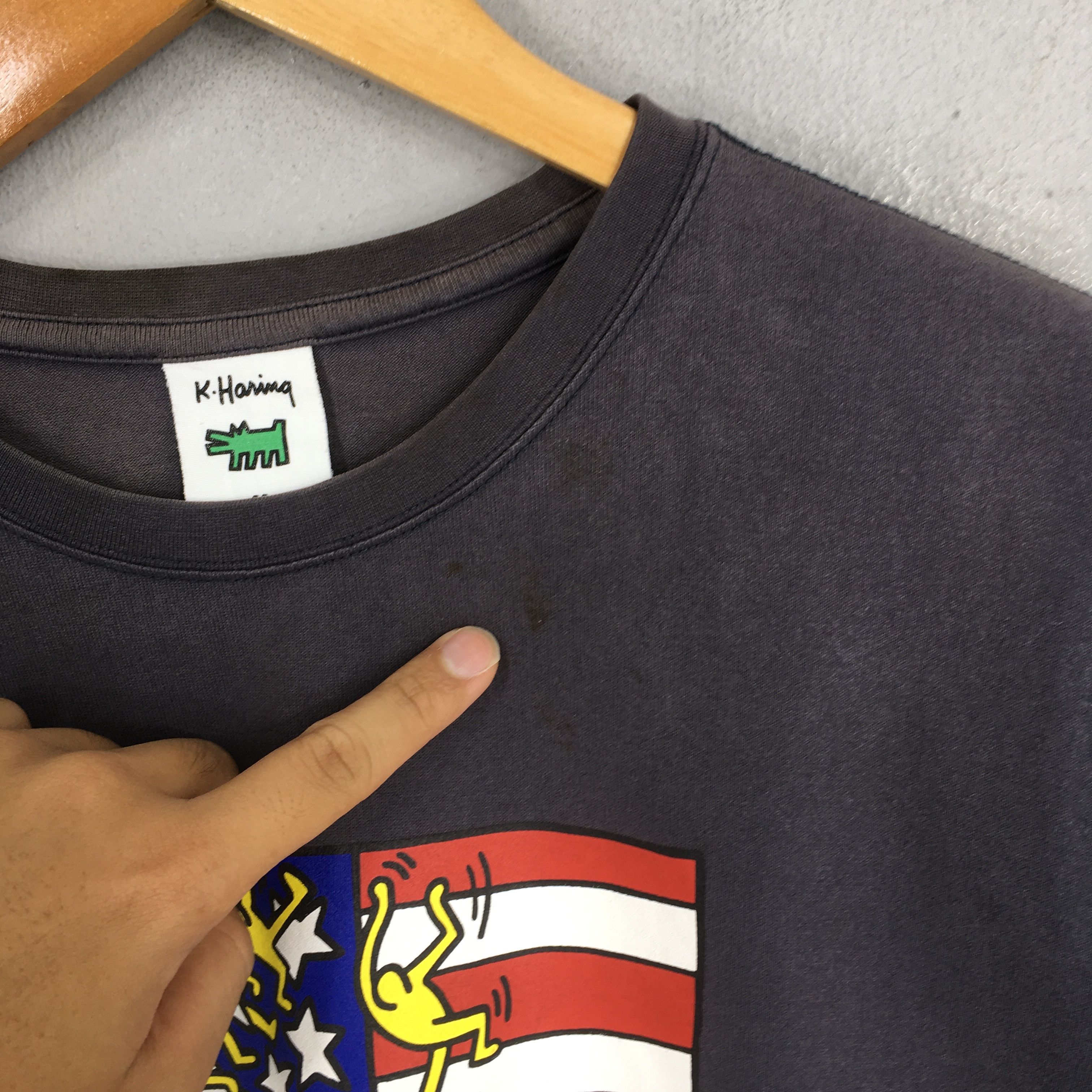 Keith Haring Vintage Keith Haring American Flag Pop Art Black T shirt M Size US M / EU 48-50 / 2 - 6 Thumbnail