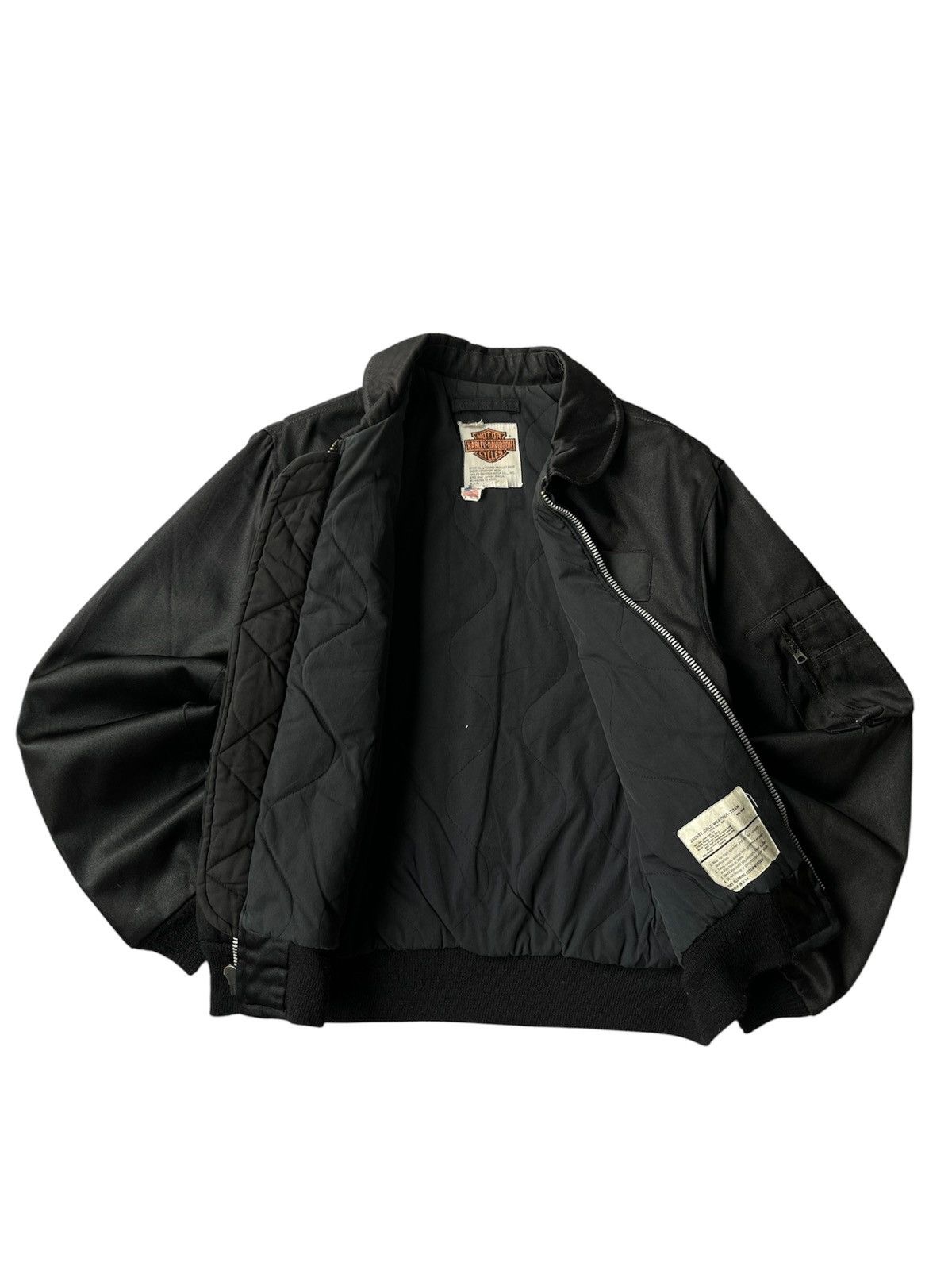 Harley Davidson Vintage Harley davidson flight jacket MA-1 nylon CWU 55/p Size US M / EU 48-50 / 2 - 2 Thumbnail