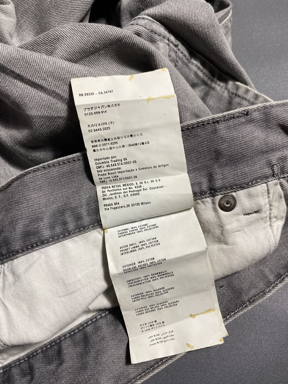 Prada Prada Washed Grey Classic Fit Jeans Size US 32 / EU 48 - 9 Thumbnail