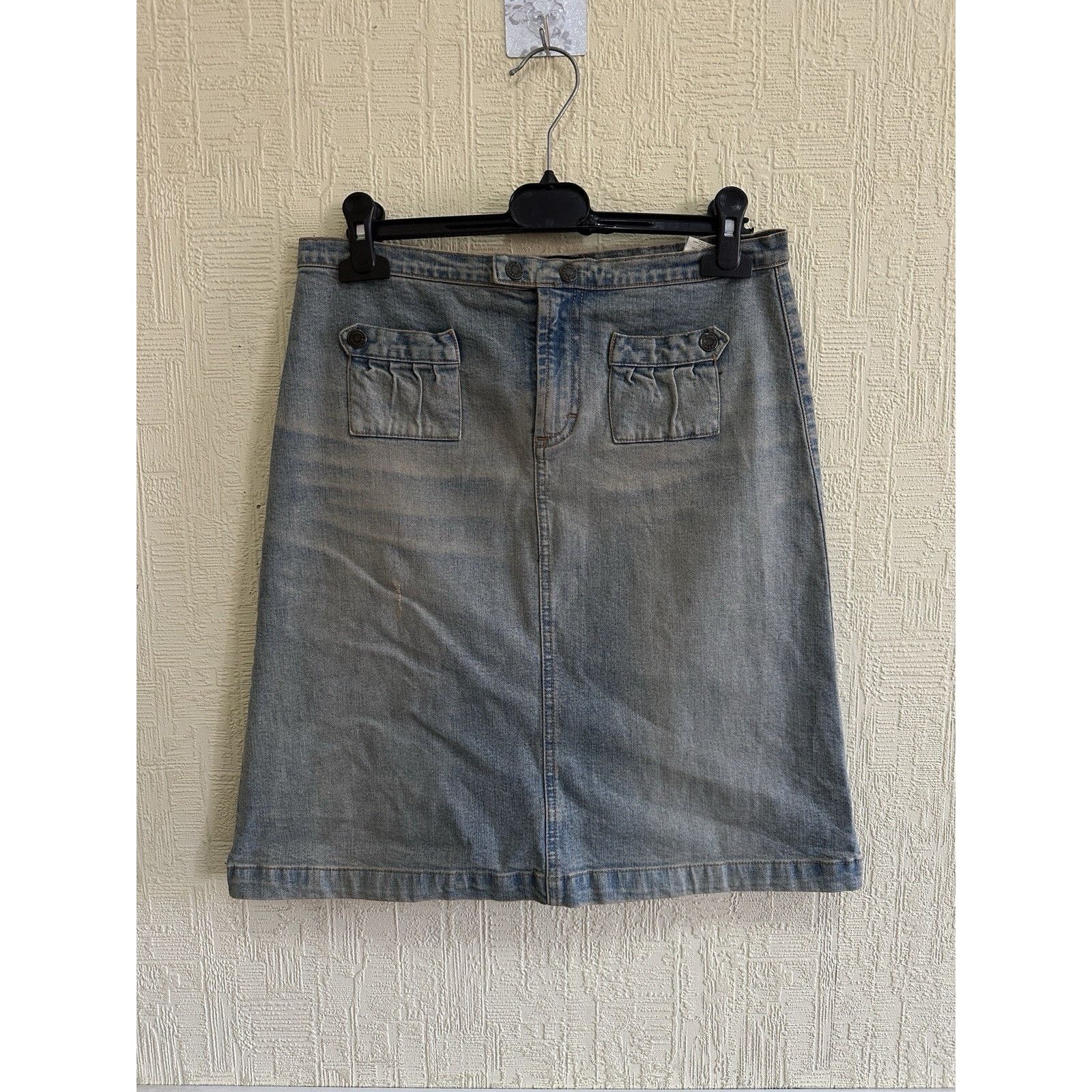 Dolce & Gabbana Vintage 90’s Dolce & Gabbana Y2k Wash Denim Pocket Skirt Size 29" - 11 Thumbnail