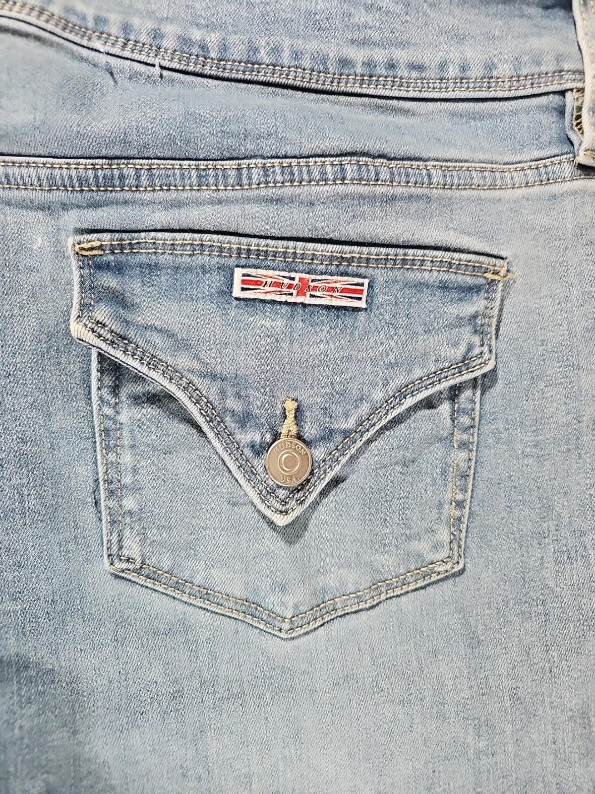 Hudson Hudson Los Angeles Sz 16 Blue Jeans Flap Pockets Size 38" / US 16 / IT 52 - 7 Thumbnail