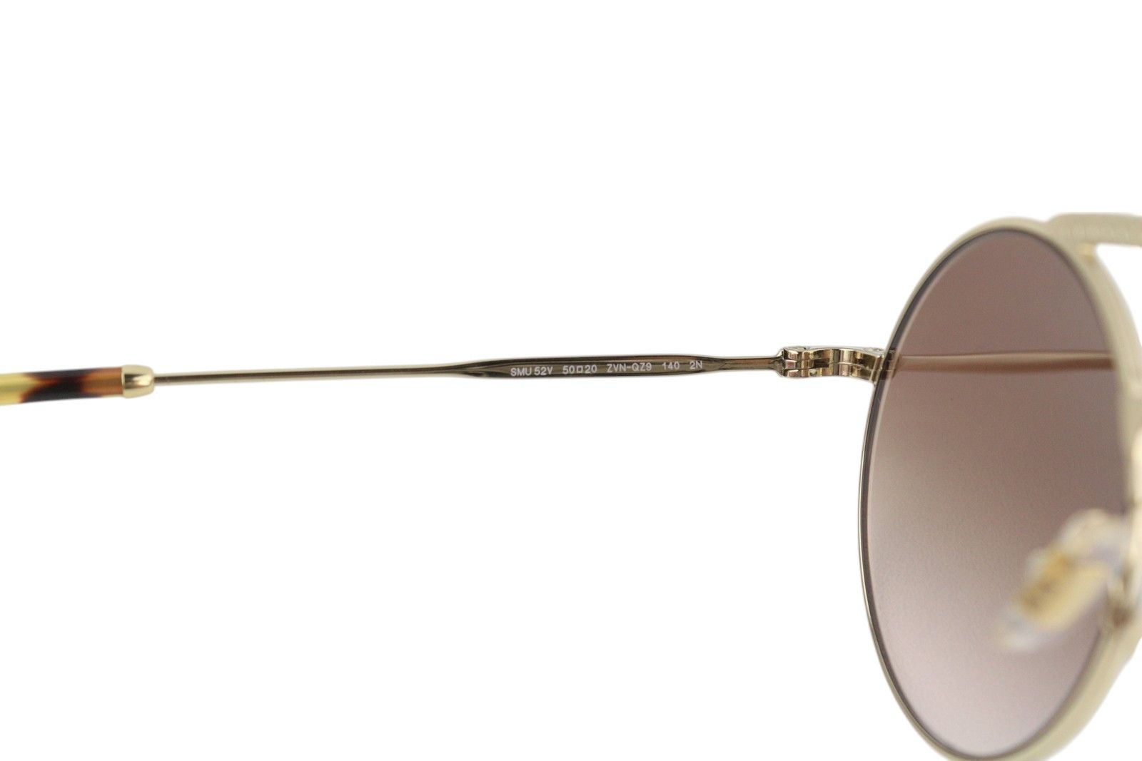 Miu Miu 52V OS Oval Shiny Gold Tone Frame 84806 Size ONE SIZE - 7 Thumbnail