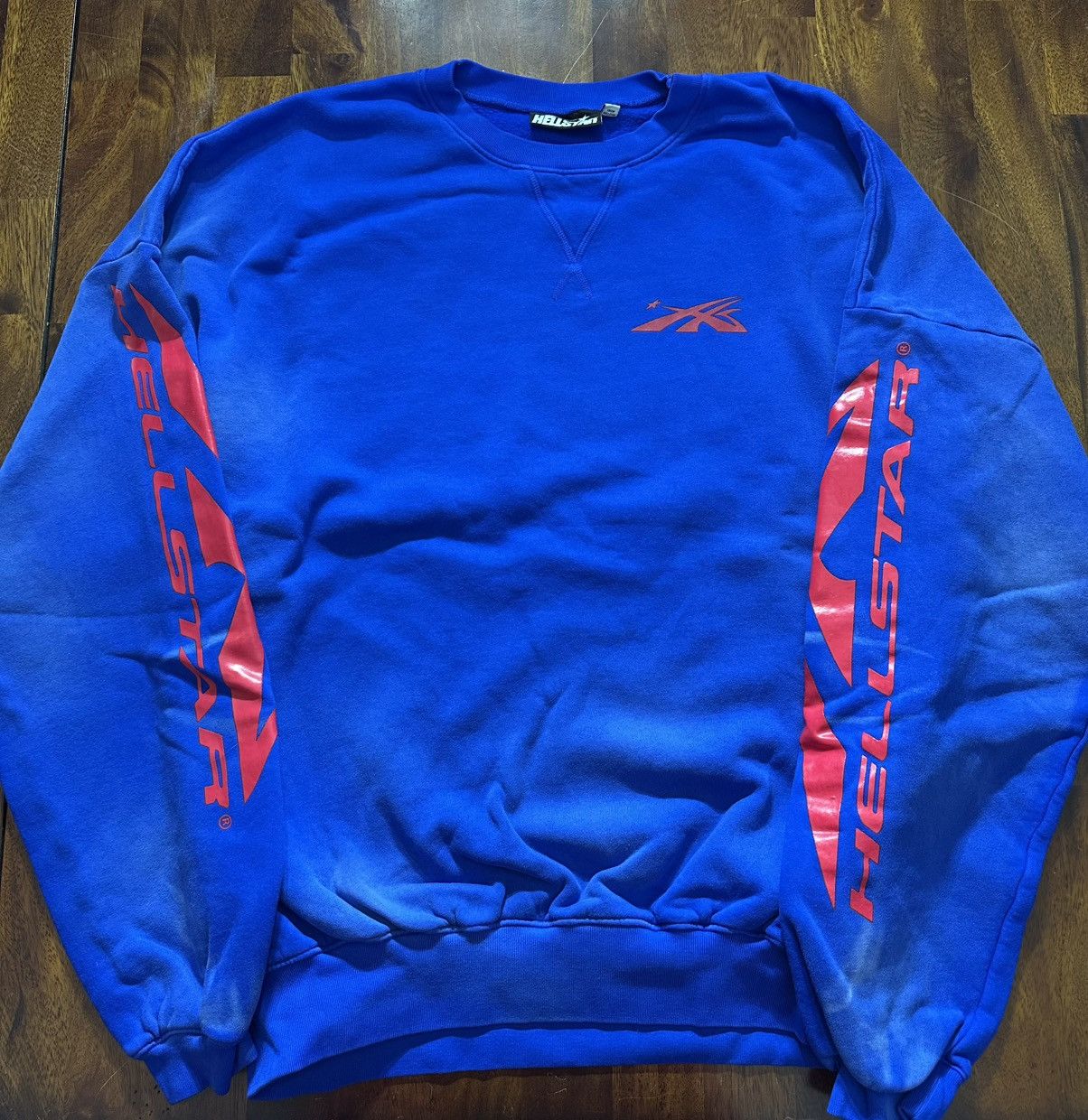 HELLSTAR Hellstar Blue Sports Crewneck Size US XL / EU 56 / 4 - 1 Thumbnail