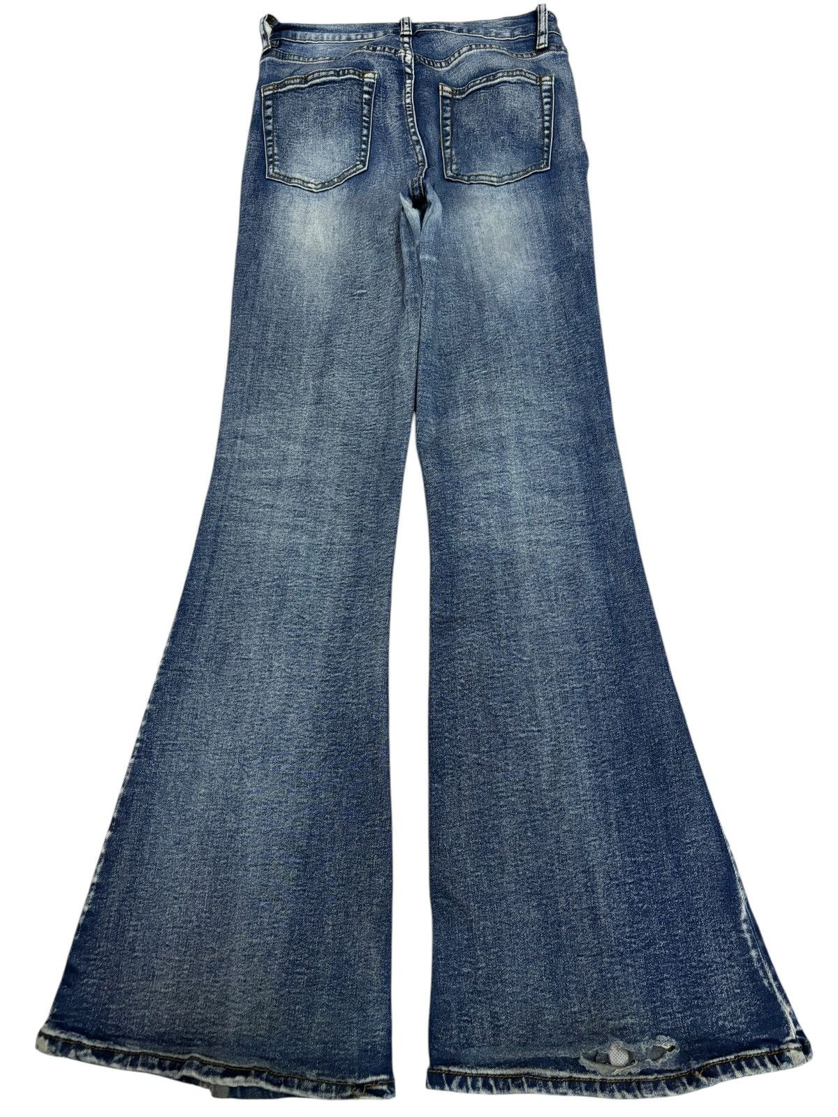 Japanese Brand × Vintage Bondage One Way Flared Faded Front Seam Jeans Size 26" / US 2 / IT 38 - 2 Thumbnail