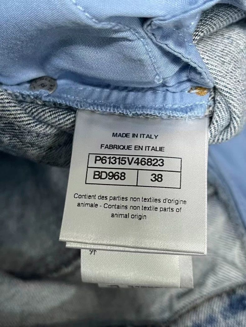 Chanel Chanel Leather brand pleated wide-leg jeans on the back Size 25" / US 0 / IT 36 - 7 Thumbnail
