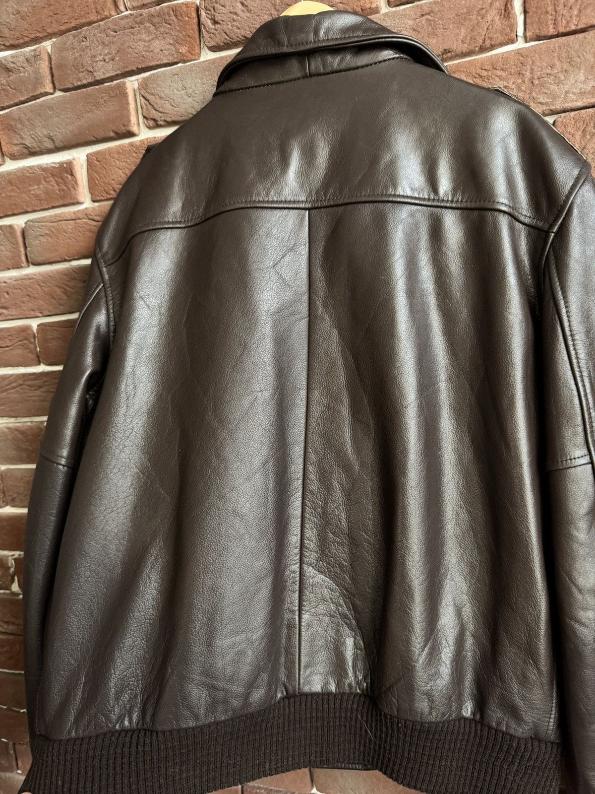 Vintage Conbipel Vintage 90s Flight Leather Jacket Rare Rock Roll Size US L / EU 52-54 / 3 - 13 Thumbnail