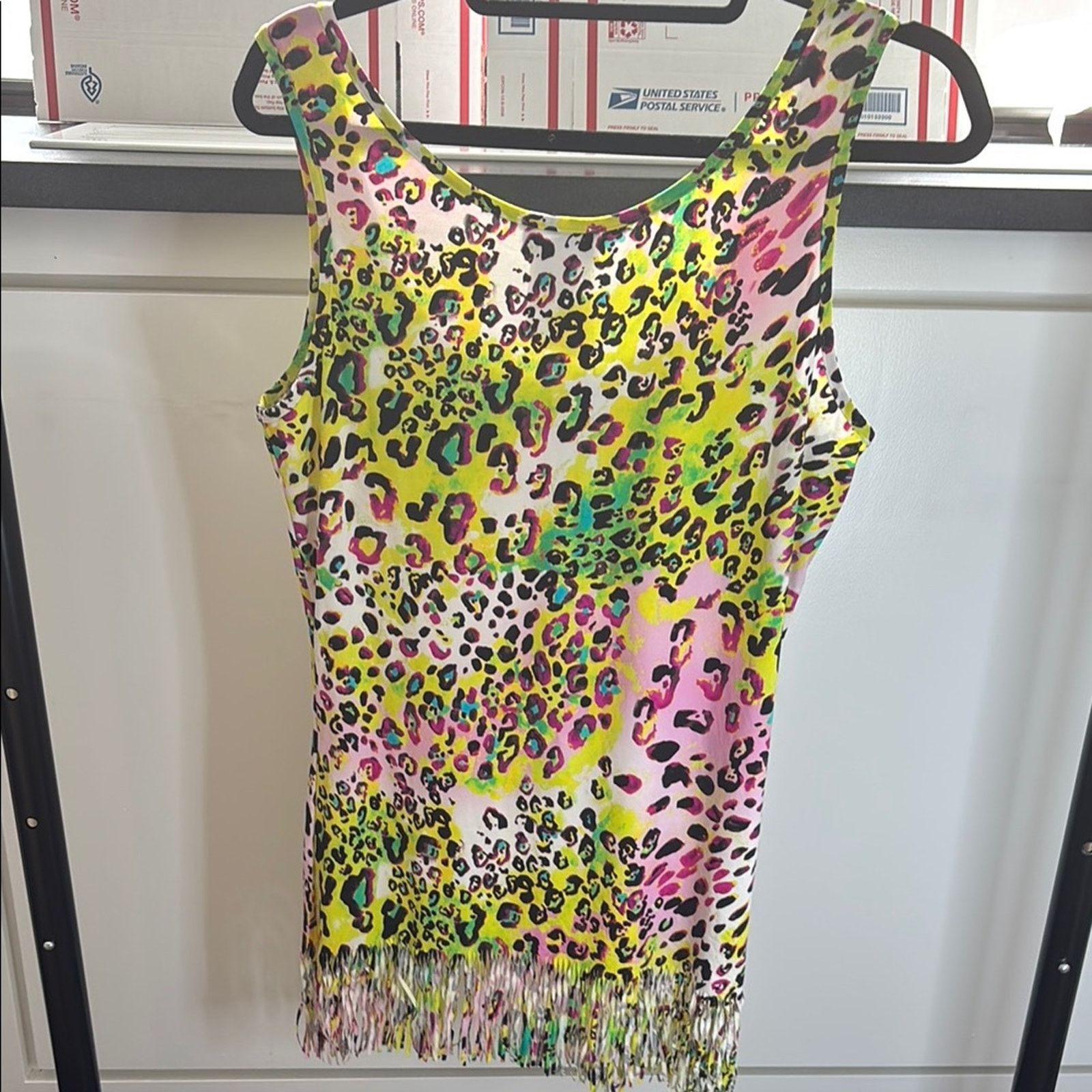Blumarine NWT Blumarine Vibrant Leopard Print Tank Top Size L Size L / US 10 / IT 46 - 10 Thumbnail