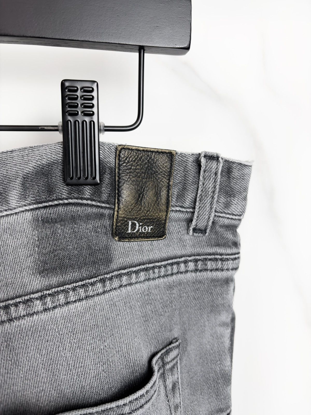 Dior Dior Homme Faded Gray Side Stripe Denim Jeans Whiskered Size US 33 - 5 Thumbnail