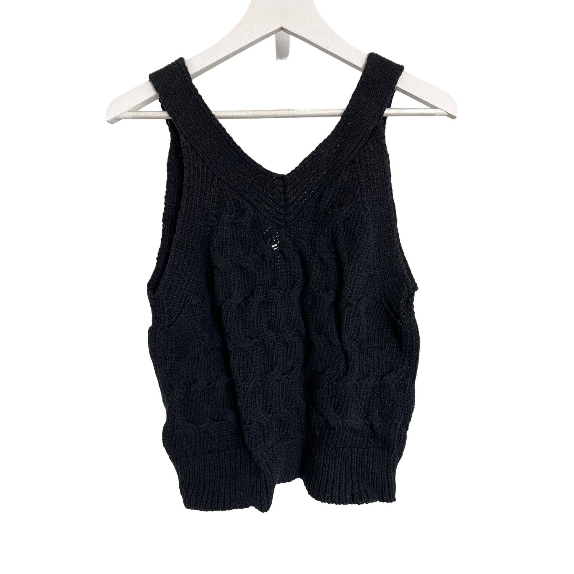 Zara Zara Black Cable Knit Sweater Vest Size S / US 4 / IT 40 - 3 Thumbnail