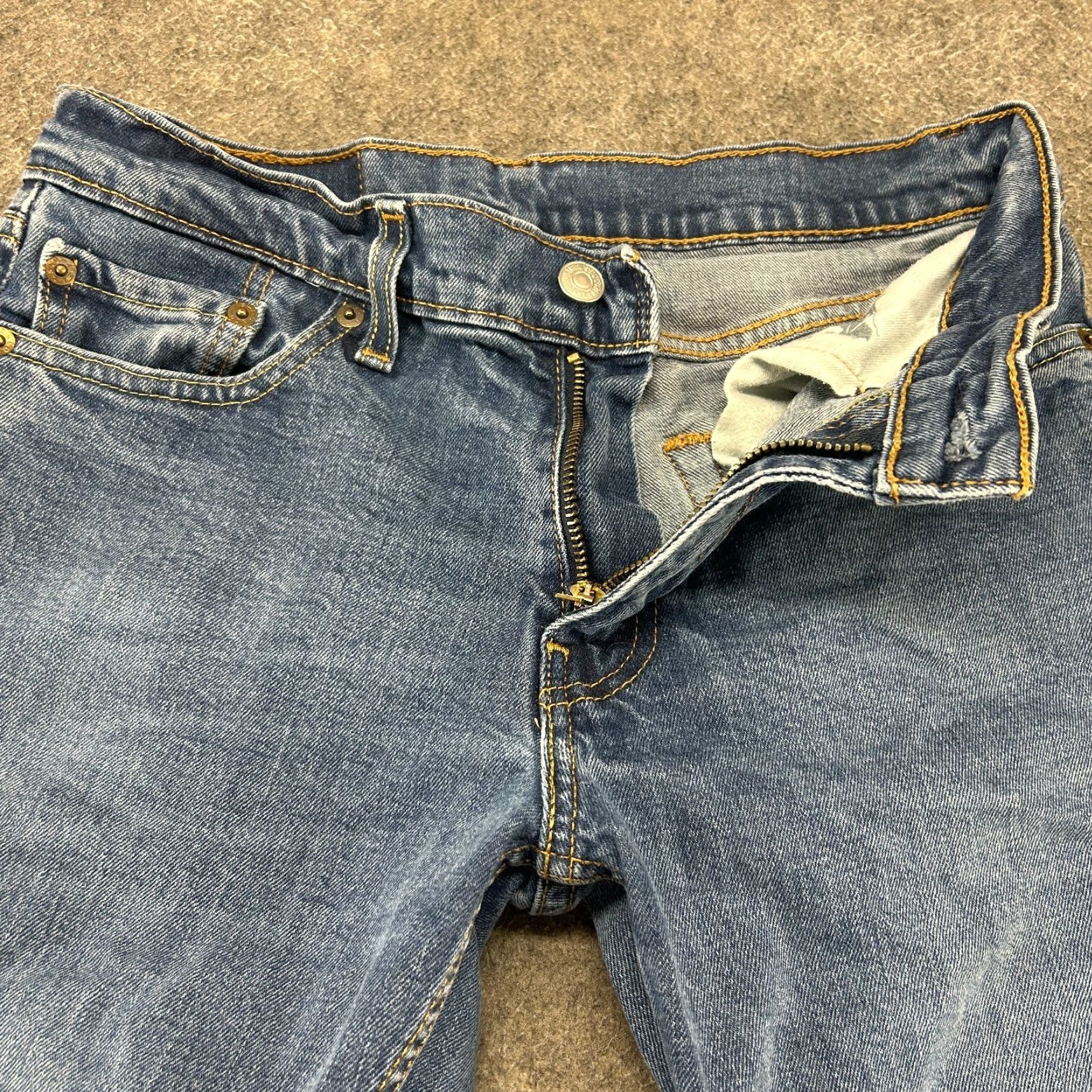 Levi's Levi’s 511 Jeans Men 29x30 Blue Skinny Fit Medium Wash Stretch Denim Cotton Slim Regular Zip Pockets Logo Zipper Vintage No Size US 29 - 2 Thumbnail