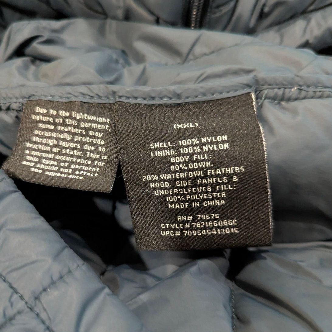 Barney Cools London Fog Blue Lightweight Down Feather Long Puffer Coat Size US XXL / EU 58 / 5 - 6 Thumbnail