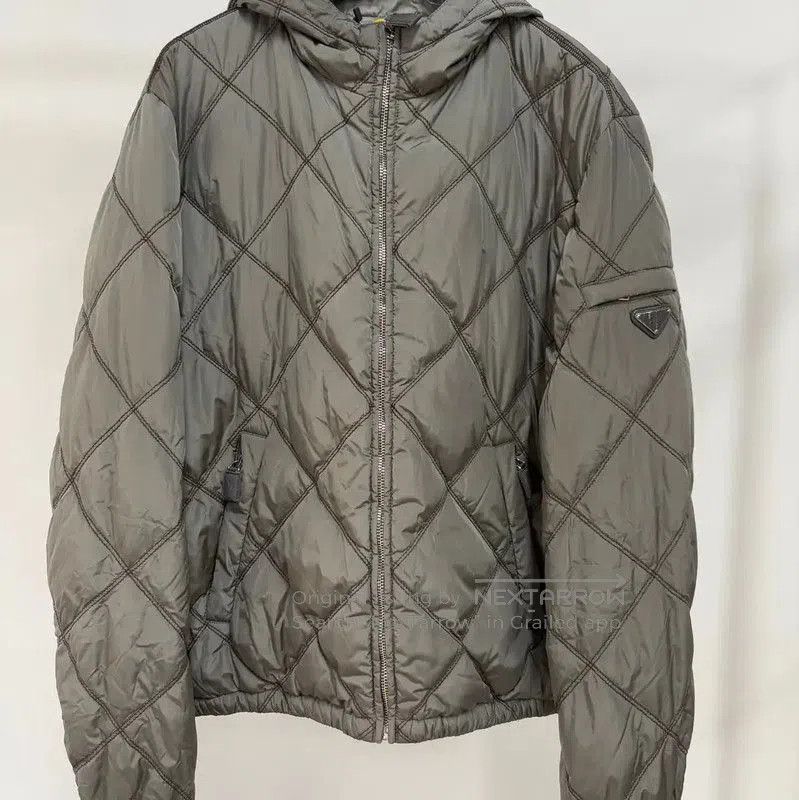 Prada Prada Men's Quilted Hooded Jacket in Olive. Size US L / EU 52-54 / 3 - 1 Thumbnail