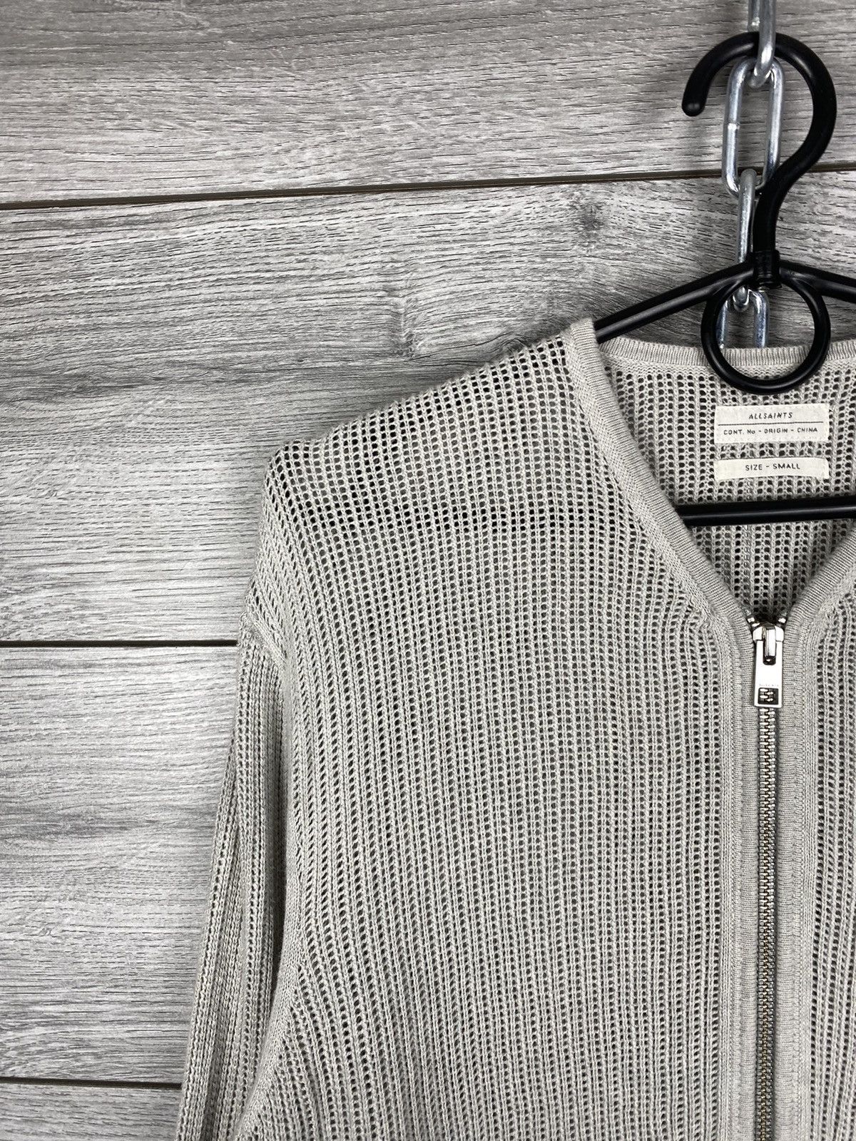 Allsaints Vintage Knited Allsaints Avant Garde Zip Sweatshirt Size US S / EU 44-46 / 1 - 2 Thumbnail
