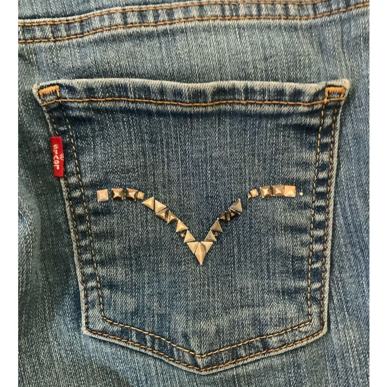 Unknown London Levi Strauss Co 512 Perfectly Slimming Boot Cut Denim Jeans Size 27" / US 4 / IT 40 - 10 Thumbnail
