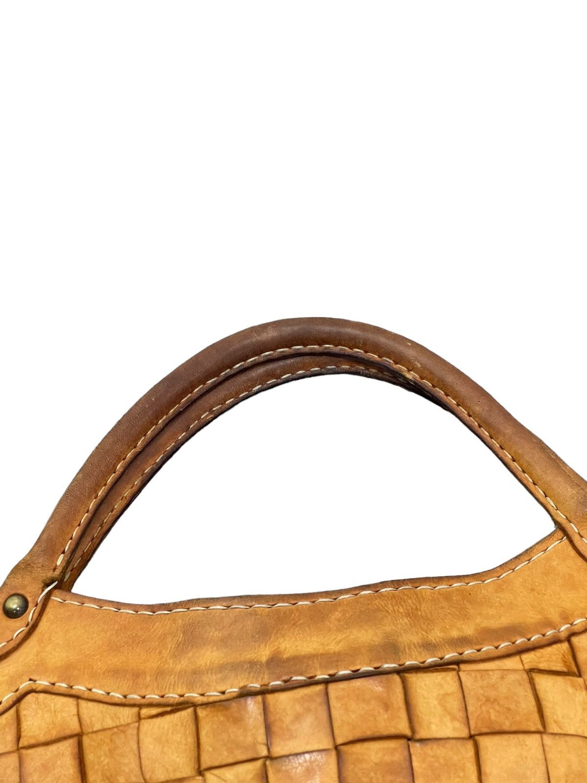 Japanese Brand Full Leather Vtg Robita Japan Intrecciato Weave Tote Bag 1🟩 Size ONE SIZE - 13 Thumbnail