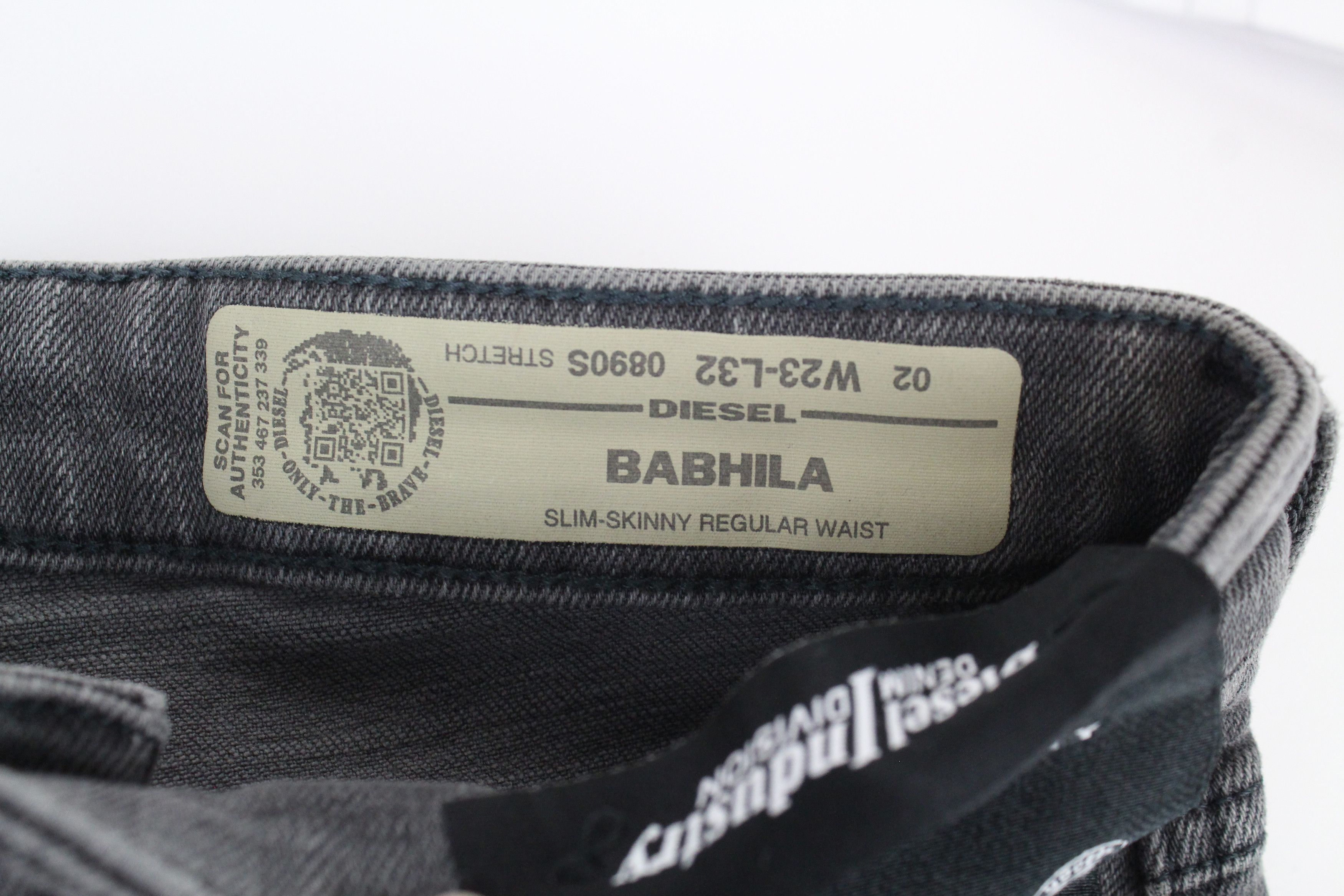 Diesel BABHILA 0890S W32/L32 Grey Slim Skinny Stretch Jeans 69494 Size 32" / US 10 / IT 46 - 5 Thumbnail