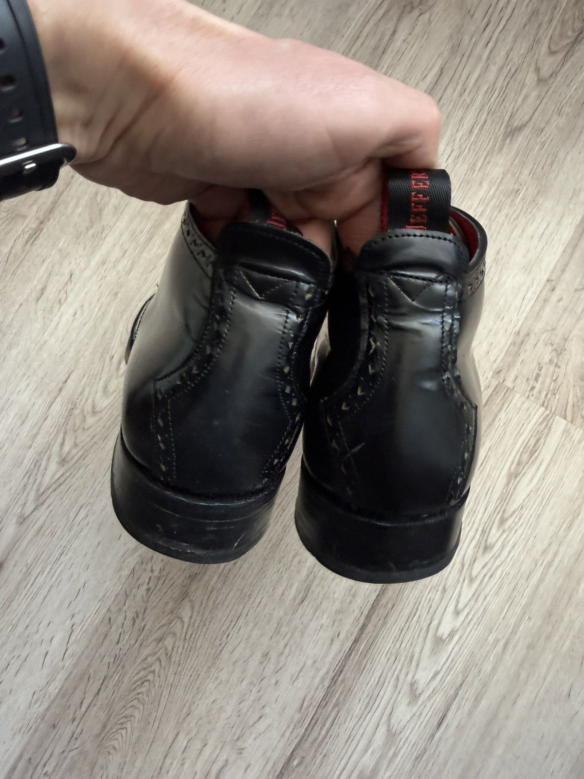 Jeffery West Jeffery West “Oldman” Black Leather Brogue Chukka Boots Size US 10 / EU 43 - 3 Thumbnail