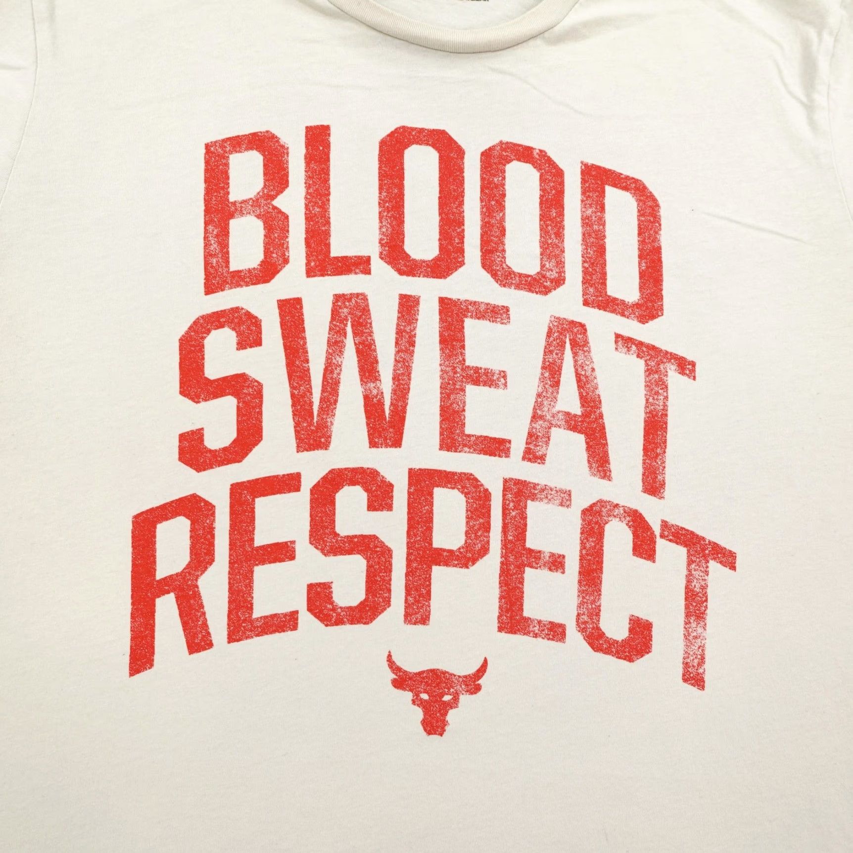 Under Armour Under Armour Shirt Mens Medium Beige Blood Sweat Respect Project Rock Gym Tee Size US M / EU 48-50 / 2 - 2 Thumbnail