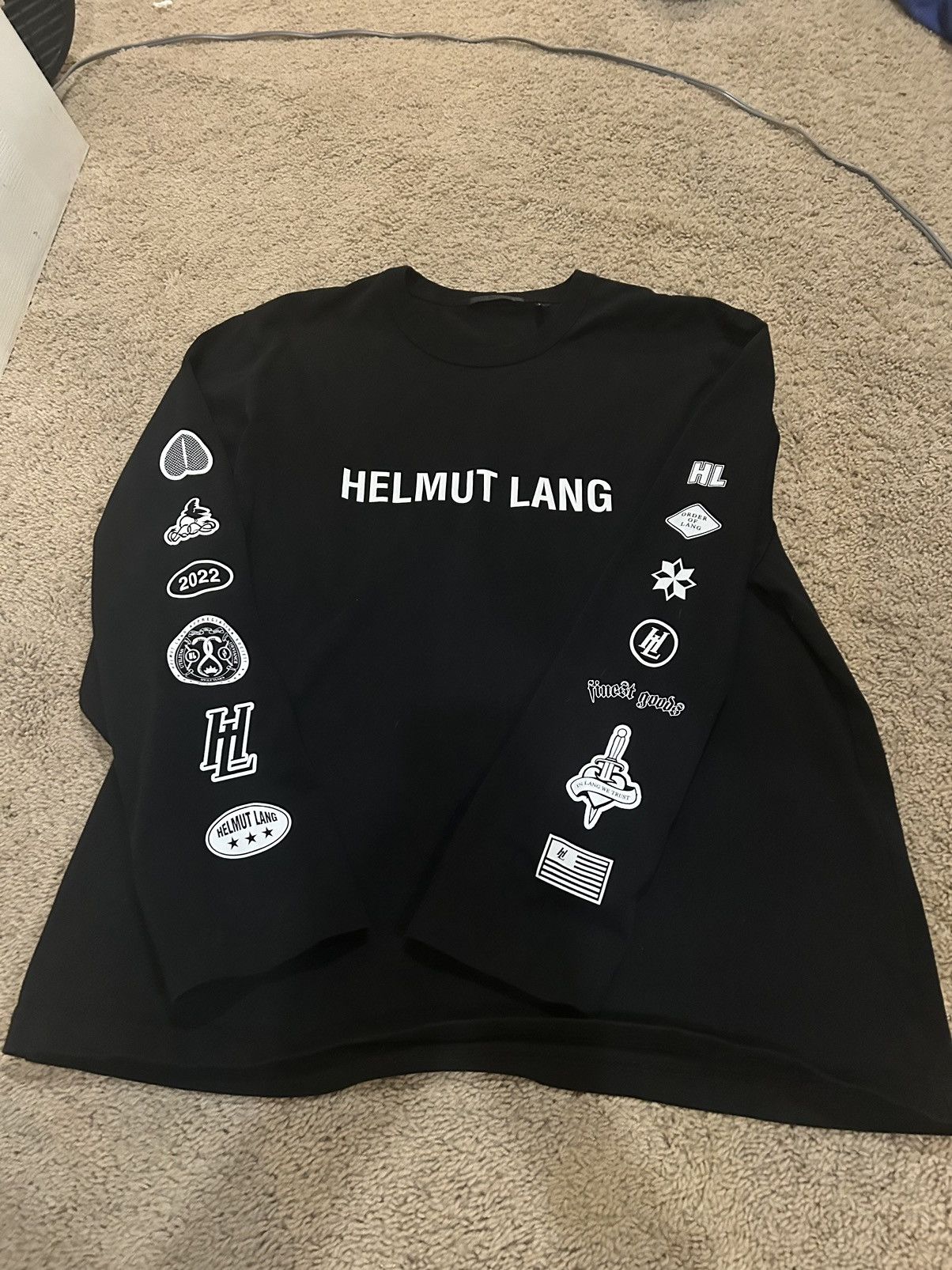 Image of Black Helmut Lang Long Sleeve, Men's (Size 2XL)