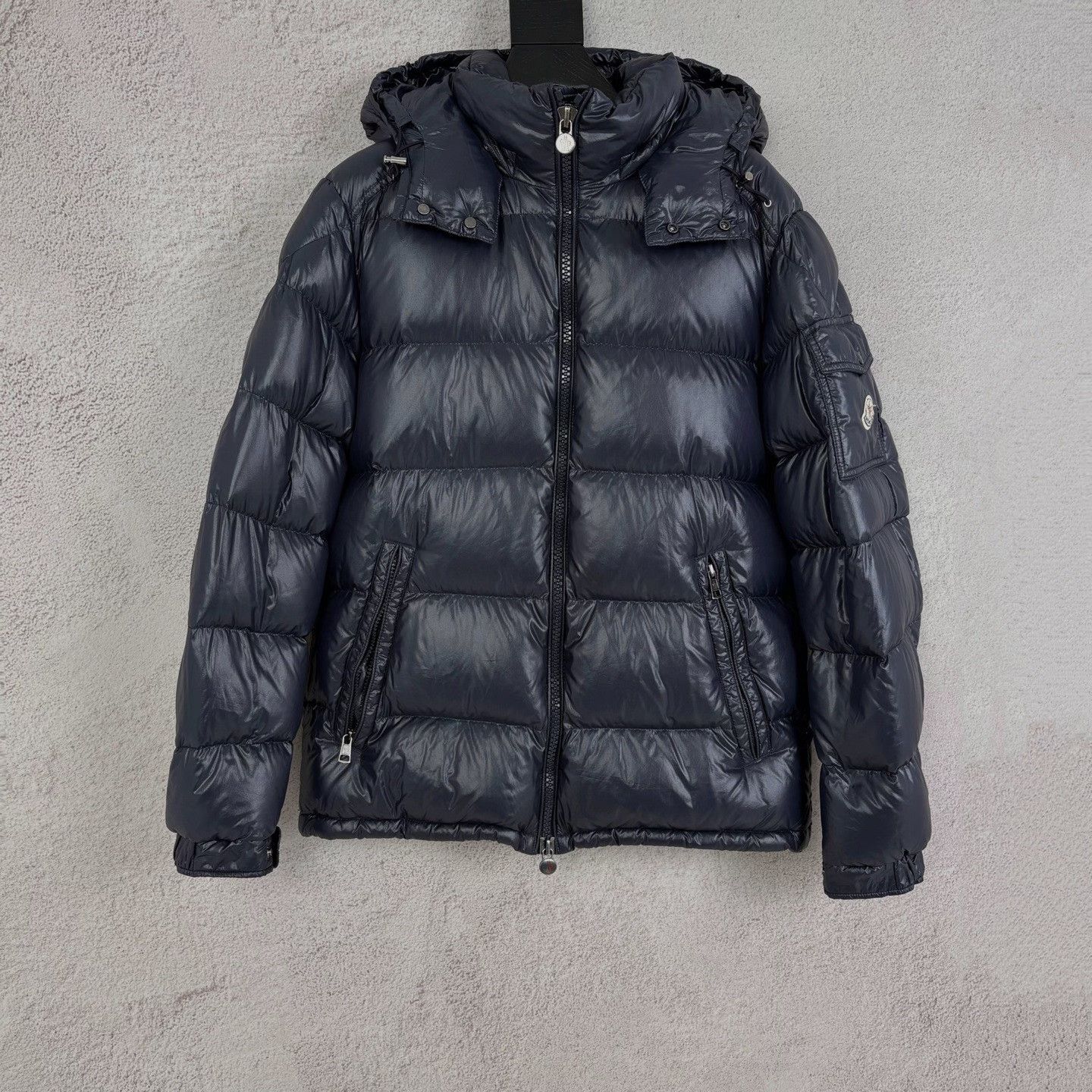 Moncler Moncler Maya Dark Blue Hooded Puffer Jacket Size US L / EU 52-54 / 3 - 1 Thumbnail