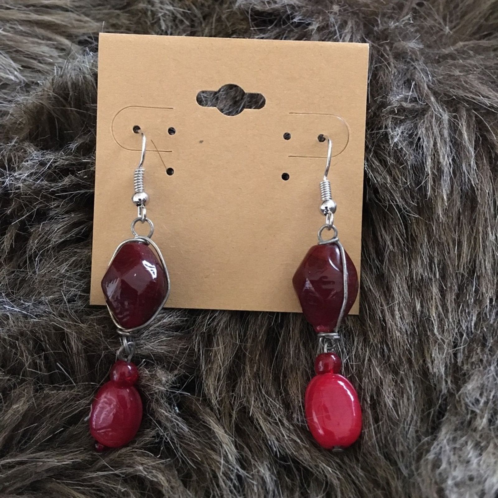Vintage Vintage repurpose wired glass stone earrings Size ONE SIZE - 2 Thumbnail