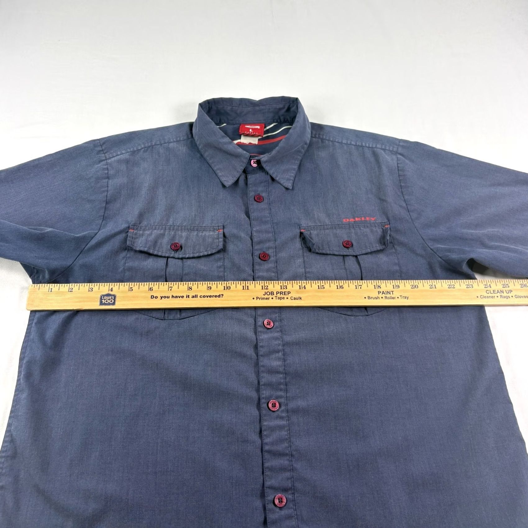 Oakley VINTAGE Oakley Shirt Mens Large Blue Button Up Skater Camp Y2K Streetwear Size US L / EU 52-54 / 3 - 6 Thumbnail