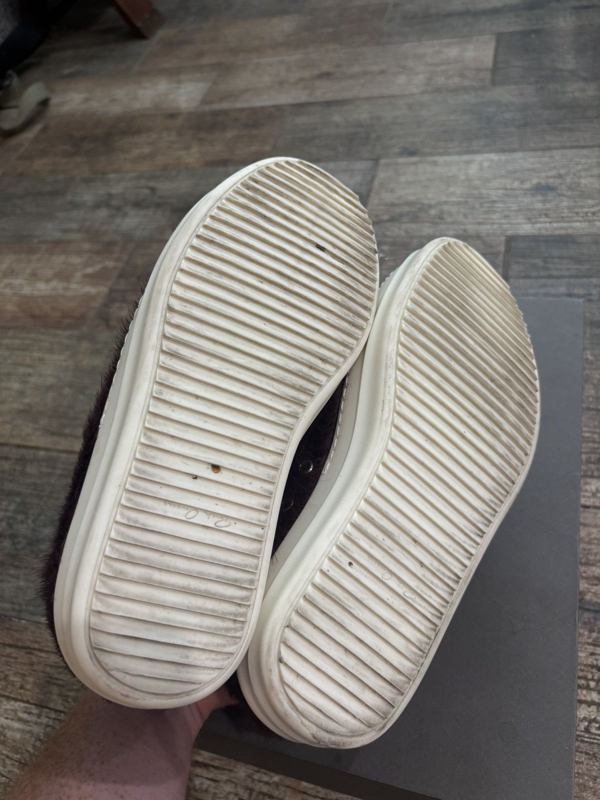 Rick Owens Amethyst and Milk Pony Hair Ramones Low Size US 7 / EU 40 - 5 Thumbnail