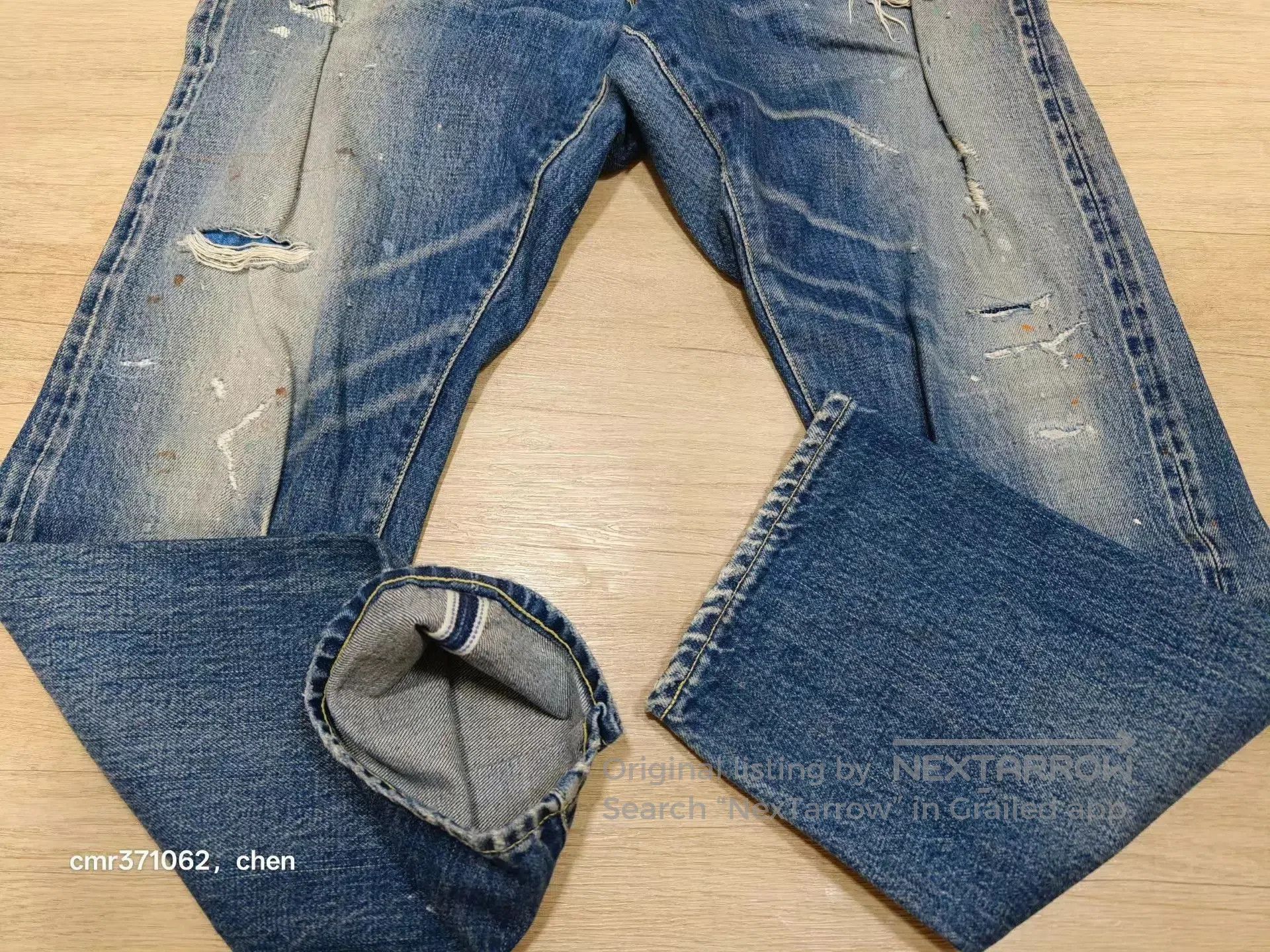 Visvim Blue Distressed Denim Jeans Size 30. Size US 30 / EU 46 - 4 Thumbnail