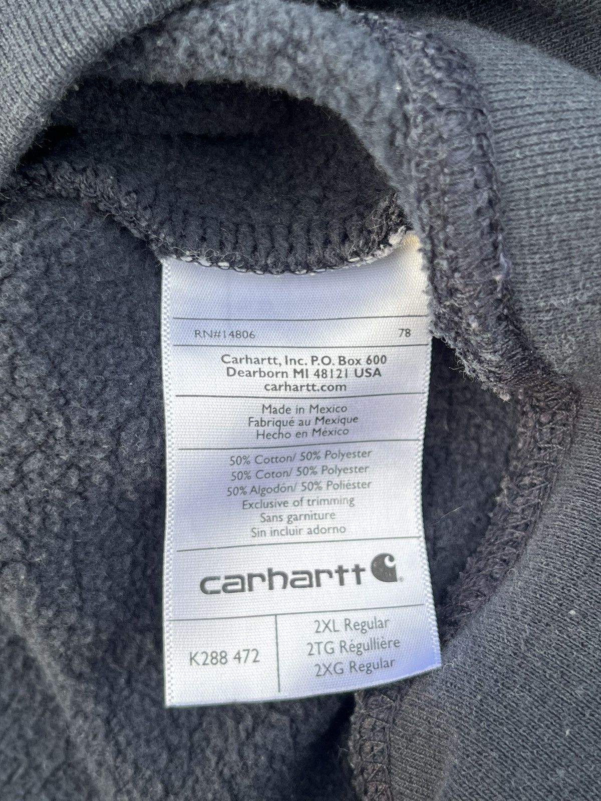 Carhartt Vintage Y2K Carhartt Work Hoodie Original Fit Size US XXL / EU 58 / 5 - 10 Thumbnail
