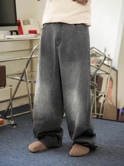 Jean × Vintage Vintage Washed Retro Baggy Y2k Denim Jeans Size US 32 / EU 48 - 1 Thumbnail