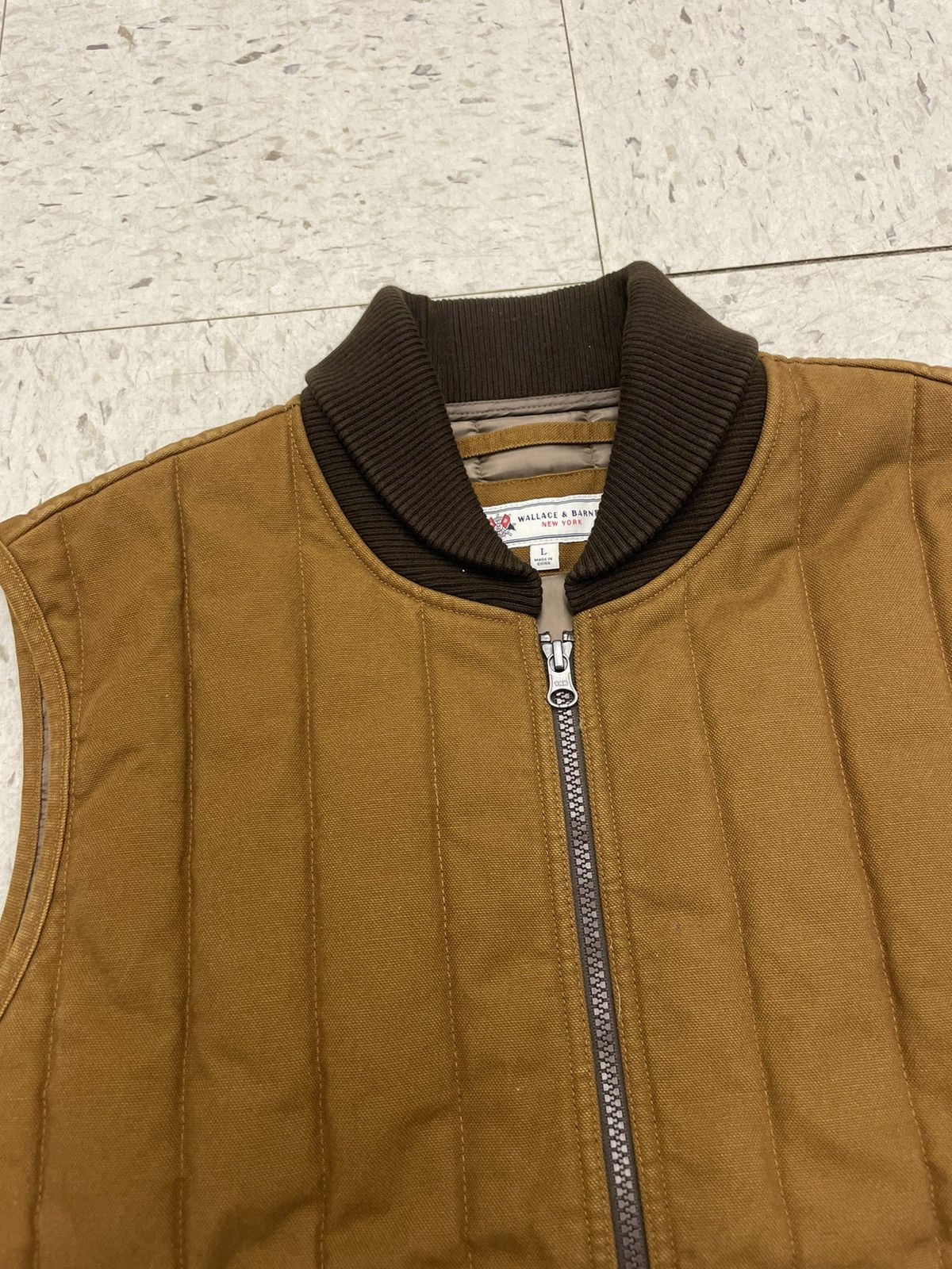 J.Crew × Wallace & Barnes Canvas Quilted Puffer Work Vest PrimaLoft Size US L / EU 52-54 / 3 - 2 Thumbnail