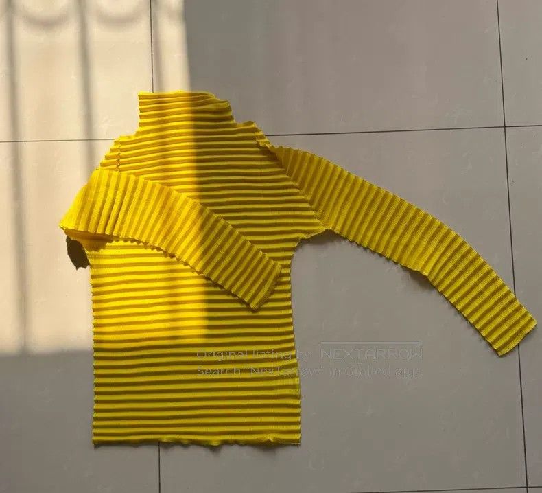 Issey Miyake Issey Miyake Yellow Stripe Top Size M / US 6-8 / IT 42-44 - 1 Thumbnail