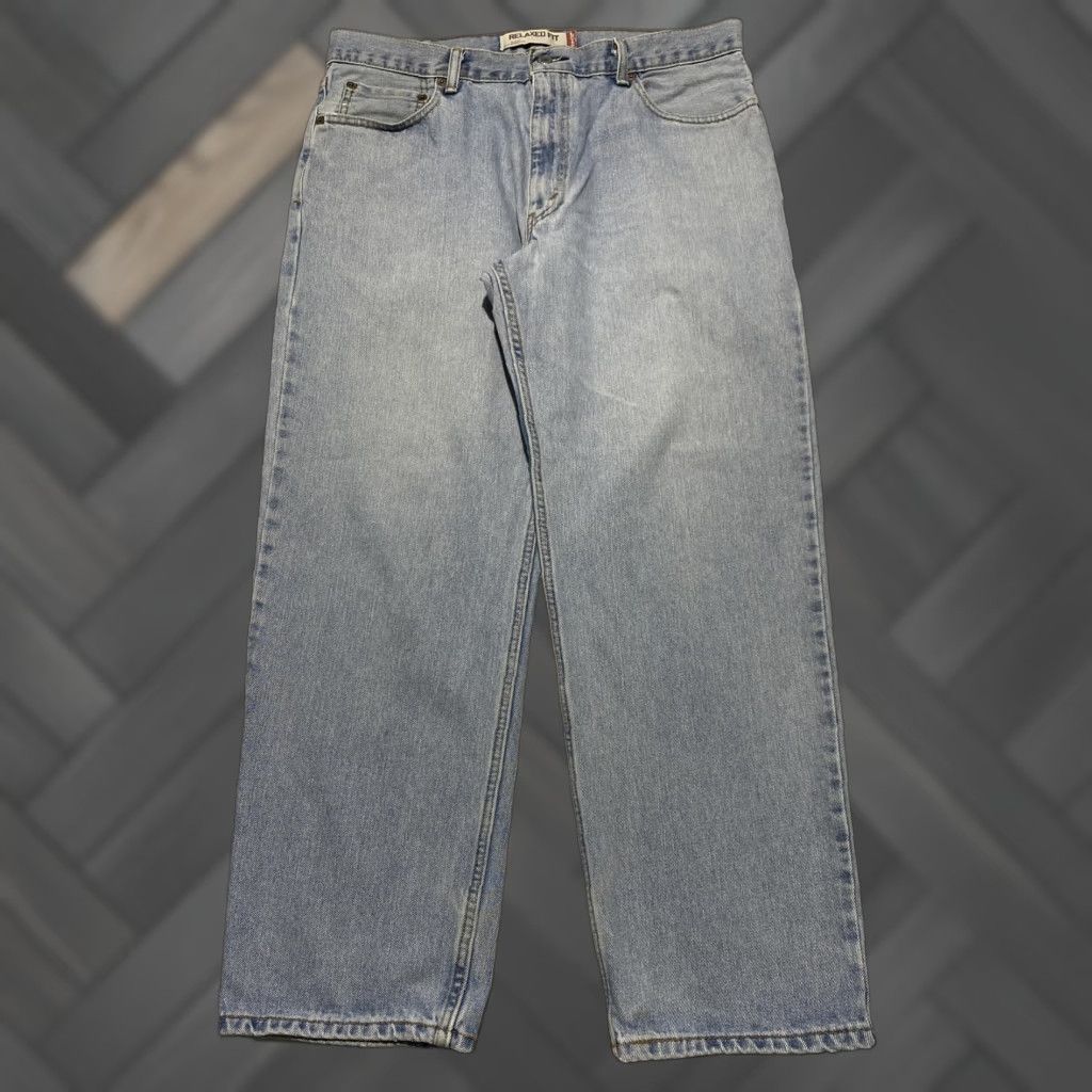 Levi's Levi's 550 Jeans Mens 36x30 Light Wash Blue Relaxed Fit Tapered Leg Denim Red Tab Jeans Mens 36x30 Regular Size US 36 / EU 52 - 1 Thumbnail