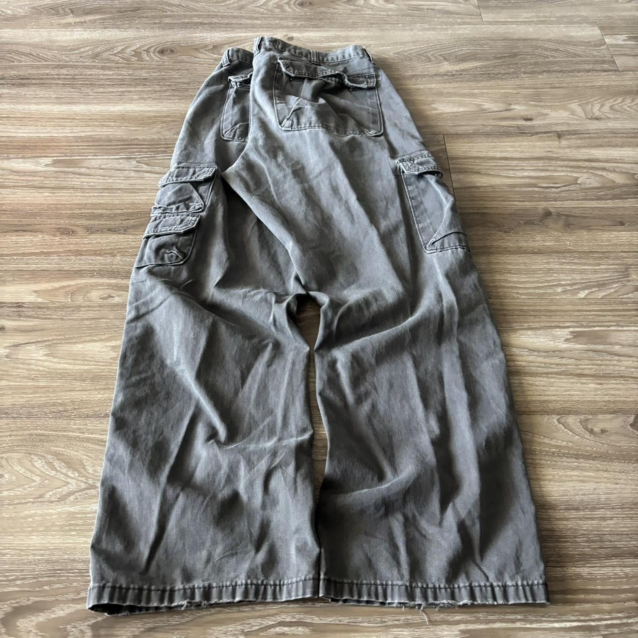 Japanese Brand Crazy Vintage Y2K/2000s Baggy Grey Skater Style Cargo Pants! 36x30 Size US 36 / EU 52 - 4 Thumbnail