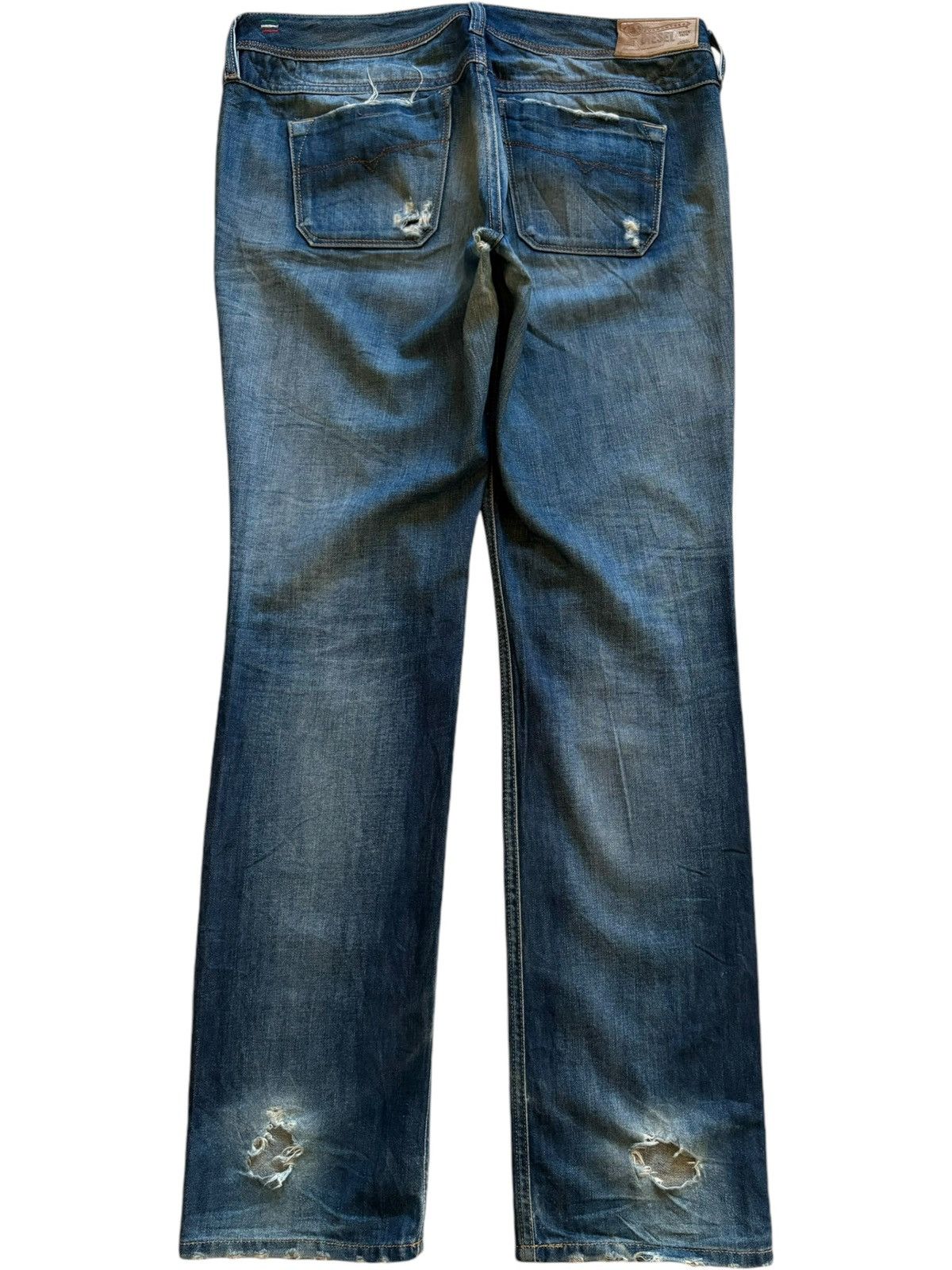 Diesel × Diesel Black Gold Vintage Italy Diesel Lowky Mud Wash Distressed Loose Jeans Size 36" / US 14 / IT 50 - 2 Thumbnail