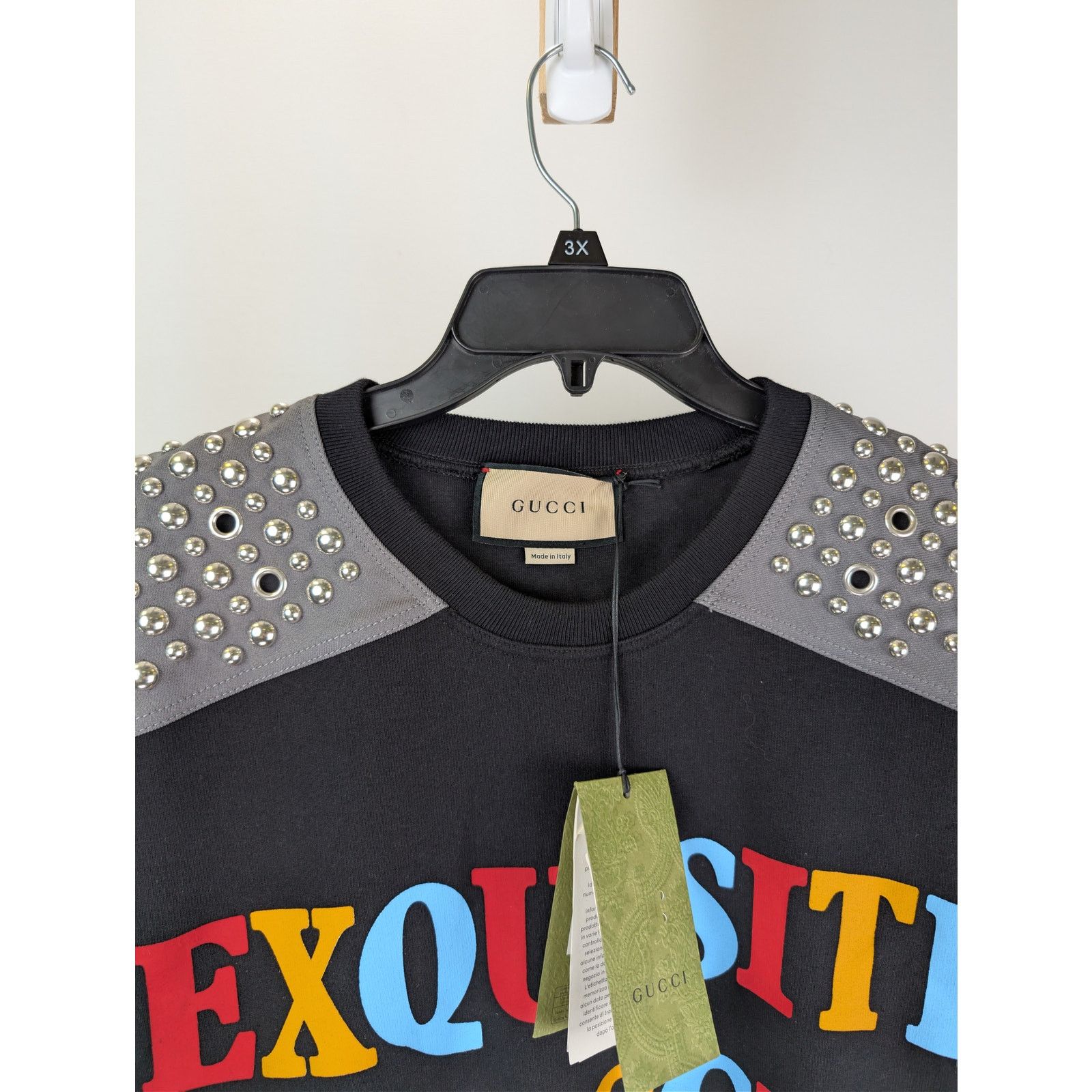 Gucci o1rshd1 Light Felted Cotton Jersey Crewneck Sweatshirt Black Size US M / EU 48-50 / 2 - 6 Thumbnail