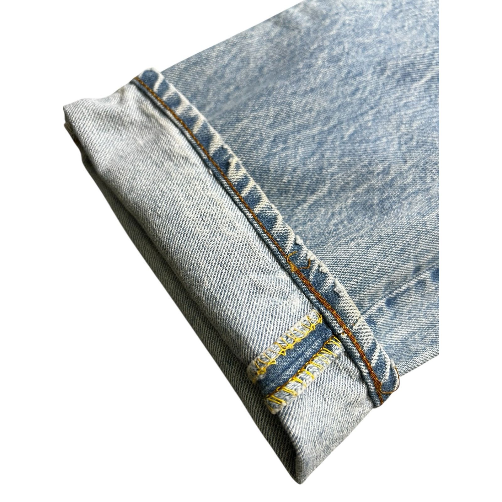 Levi's Vintage 80s Levis 501 Jeans Mens 32x30 Blue Denim distress Size US 32 / EU 48 - 6 Thumbnail
