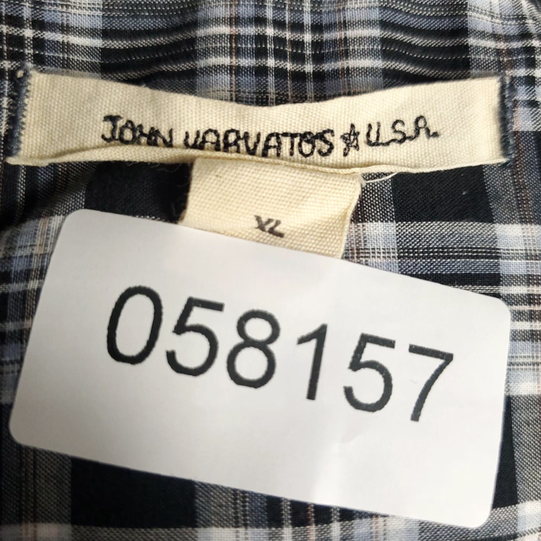 John Varvatos John Varvatos Shirt Mens XL Gray Plaid Button-Up Long Sleeve Size US XL / EU 56 / 4 - 7 Thumbnail