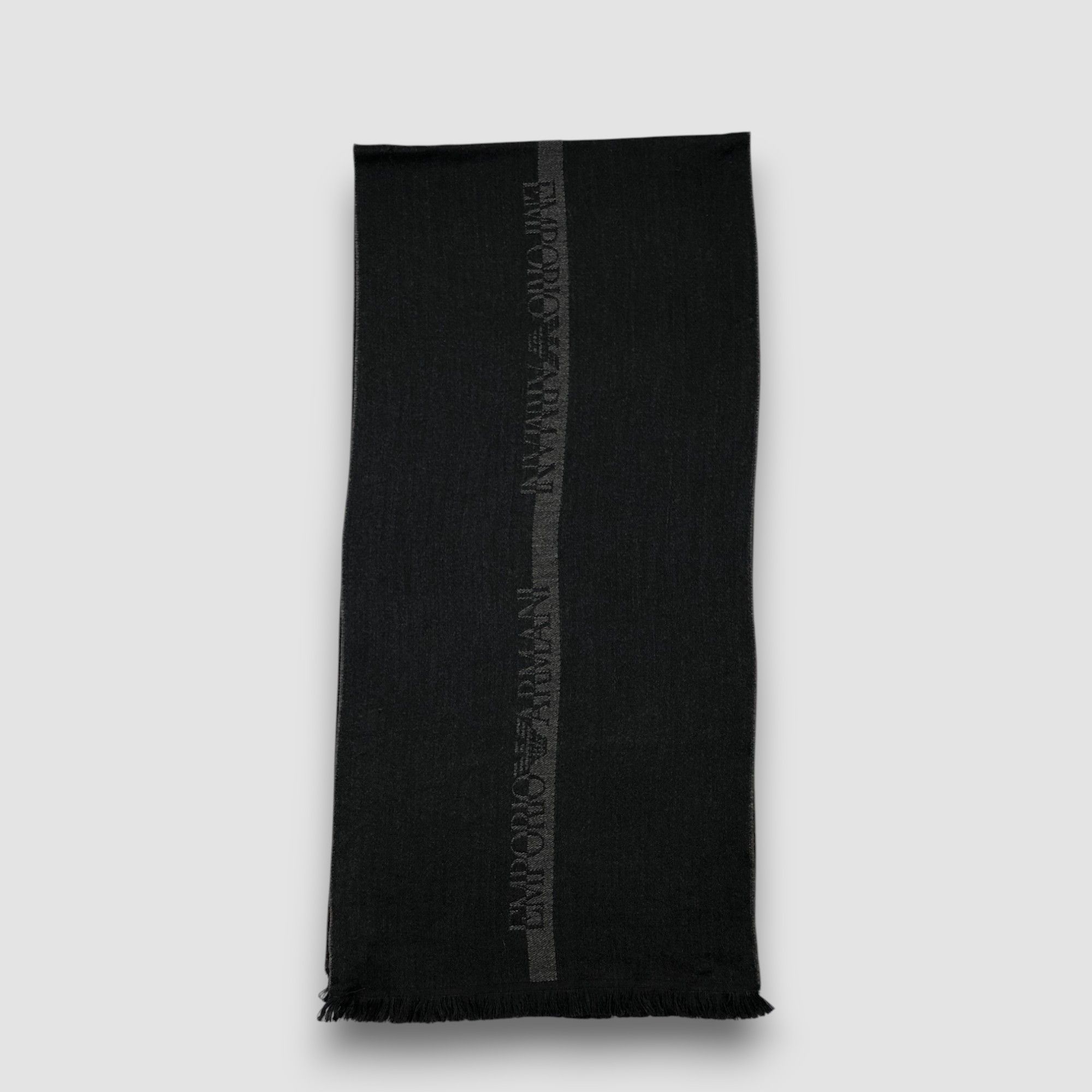 Emporio Armani Vintage Emporio Armani Scarf Muffler Wool Cashmere Scarves Size ONE SIZE - 5 Thumbnail