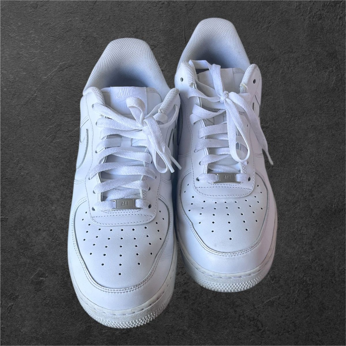 Nike White Nike Air Force 1s. Size US 13 / EU 46 - 7 Thumbnail