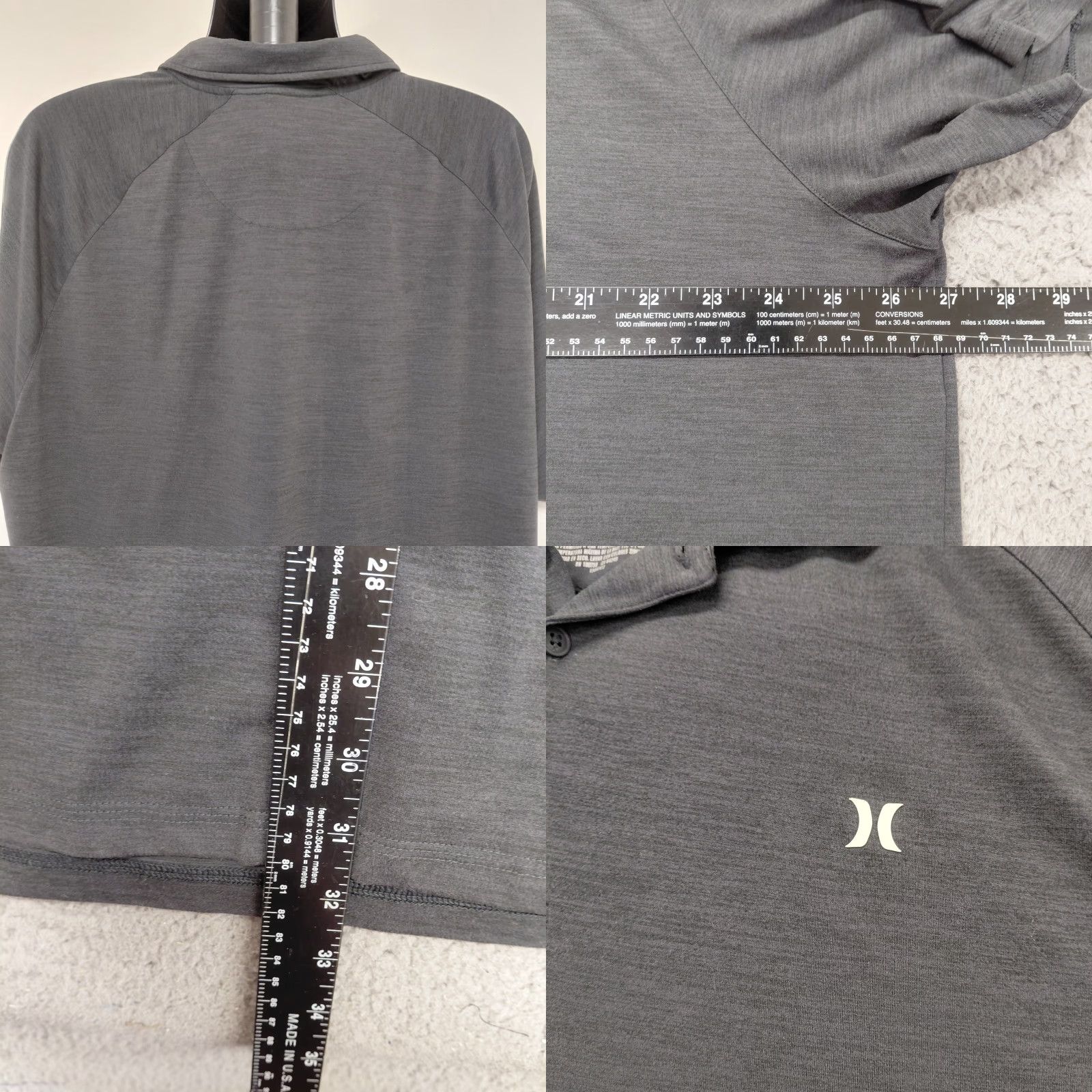Hurley Hurley Polo Shirt Men’s 2XL Black Heather Short Sleeve Golf Activewear Shirt Regular Fit Logo Button Collared Size US XXL / EU 58 / 5 - 8 Thumbnail