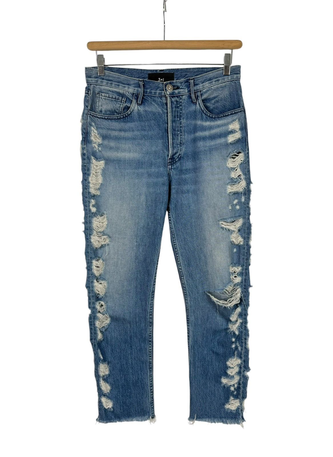 3x1 3x1 NYC Destroyed Boyfriend Jeans size 27 Size 27" / US 4 / IT 40 - 9 Thumbnail