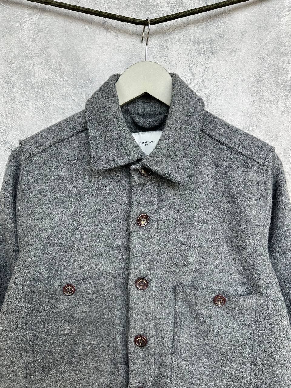 Percival Percival Wool Blend Overshirt Jacket Button Up with Pockets Size US L / EU 52-54 / 3 - 4 Thumbnail