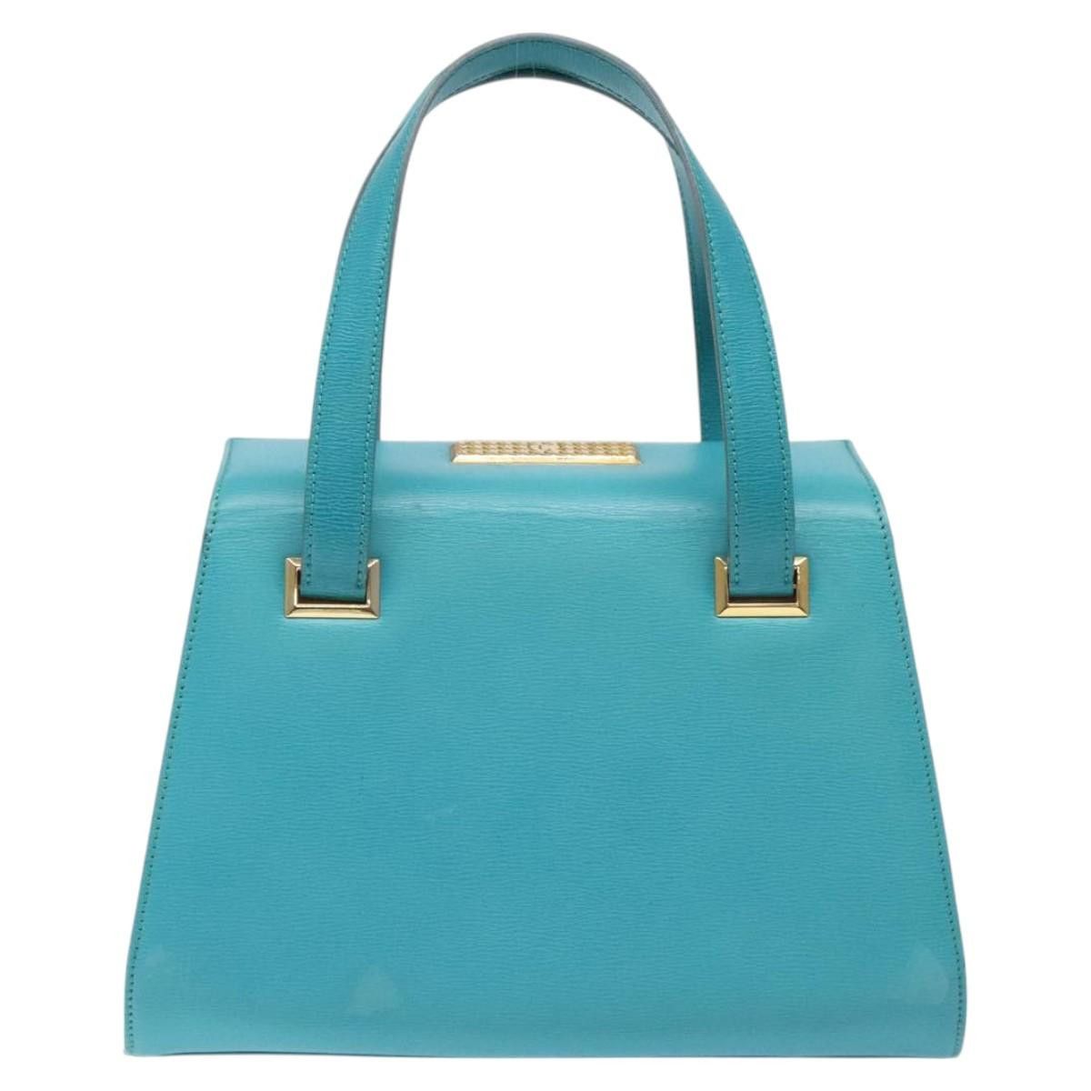 Dior DIOR Hand Bag Leather Blue Gold Size ONE SIZE - 3 Thumbnail