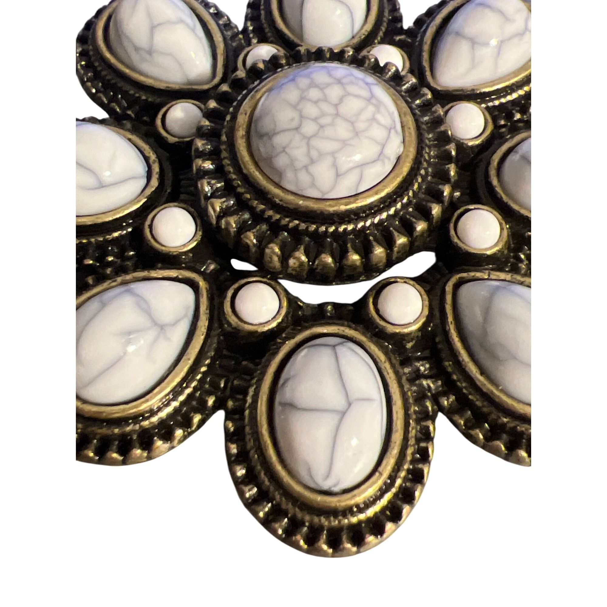 Other Premier Design Large Flower Brooch Pin Pendant Antique Gold Size ONE SIZE - 2 Thumbnail