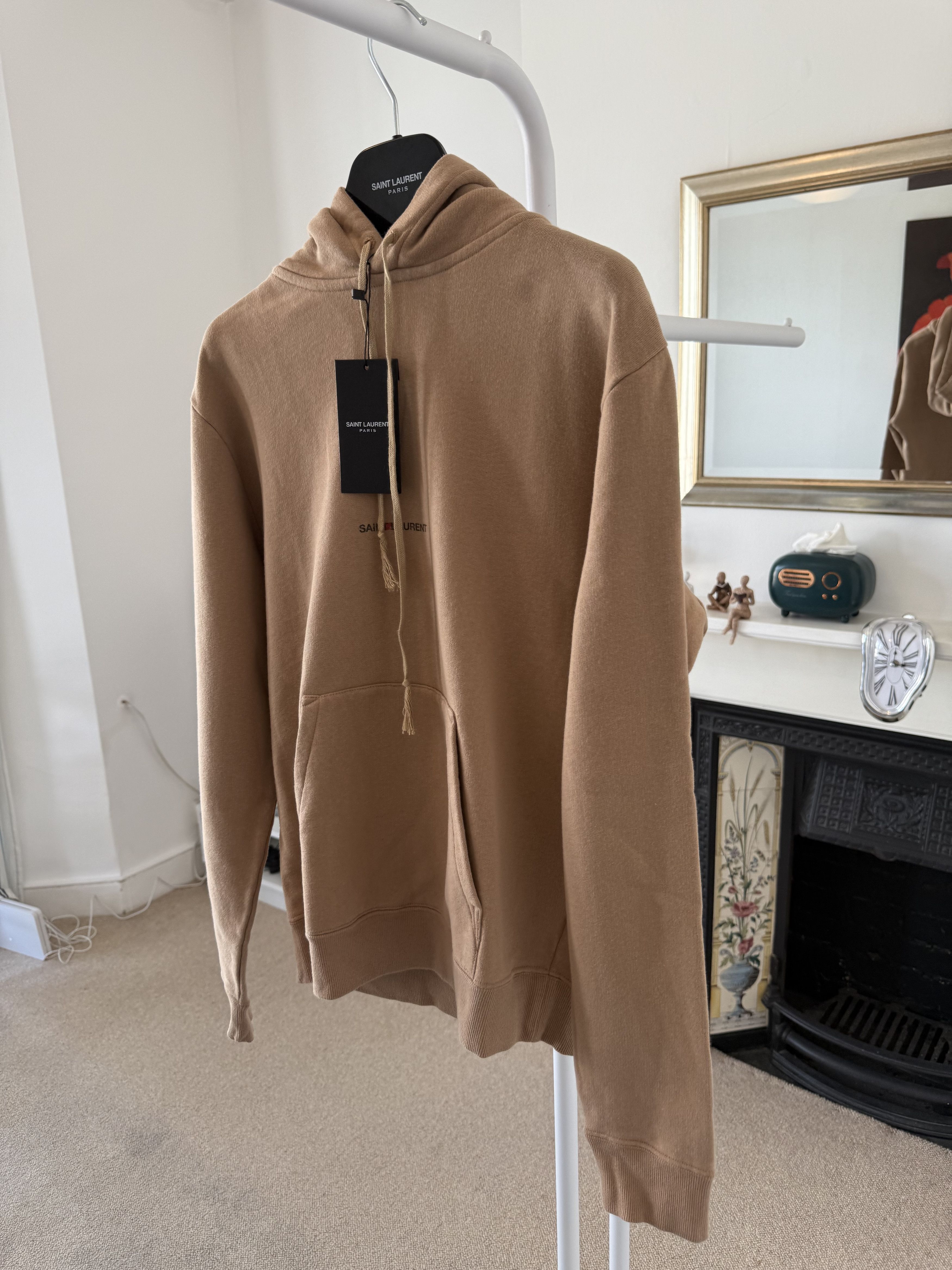 Saint Laurent Paris Saint Laurent Rive Gauche Hoodie Sand Size US XS / EU 42 / 0 - 3 Thumbnail