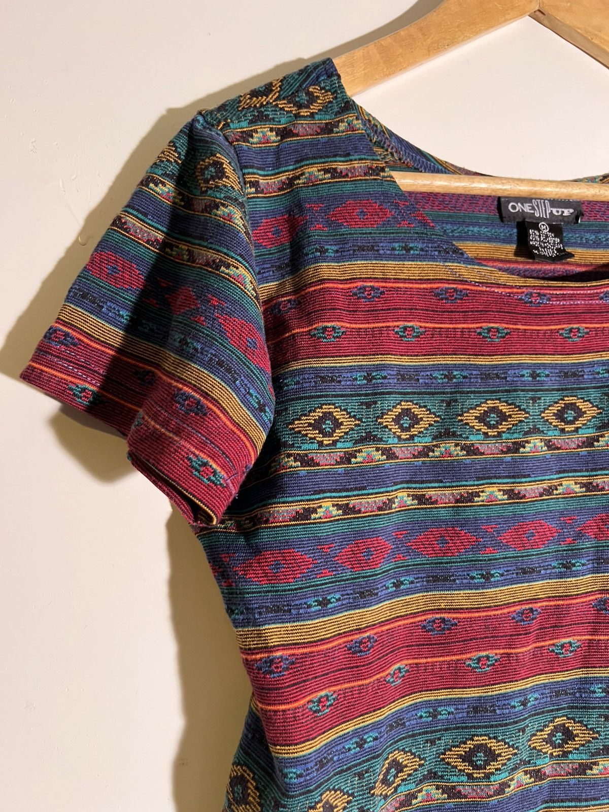 Vintage 90’s 2000’s Y2K VTG Vintage One Step Up Multi Pattern Shirt Size M / US 6-8 / IT 42-44 - 5 Thumbnail